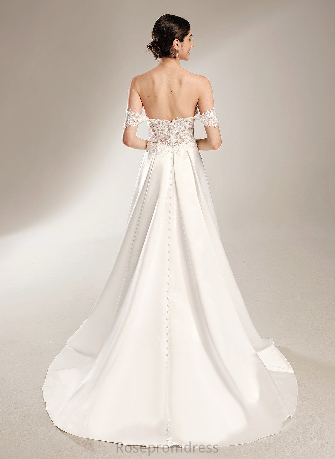 Wedding Ball-Gown/Princess Sweetheart Satin Sequins Train Dress Lace With Wedding Dresses Carleigh Chapel