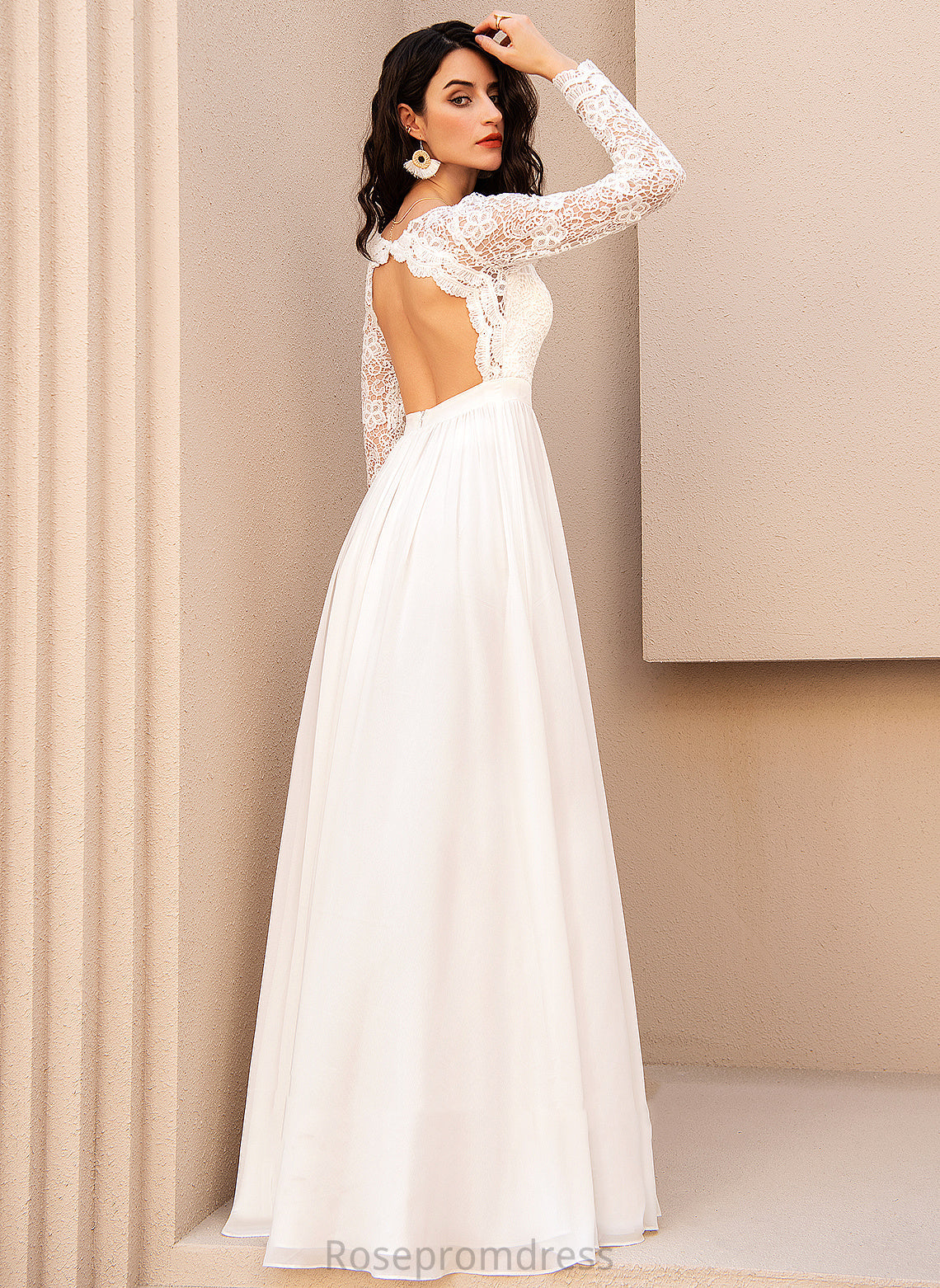 Nicola Wedding Dresses Wedding Dress A-Line Floor-Length Chiffon V-neck