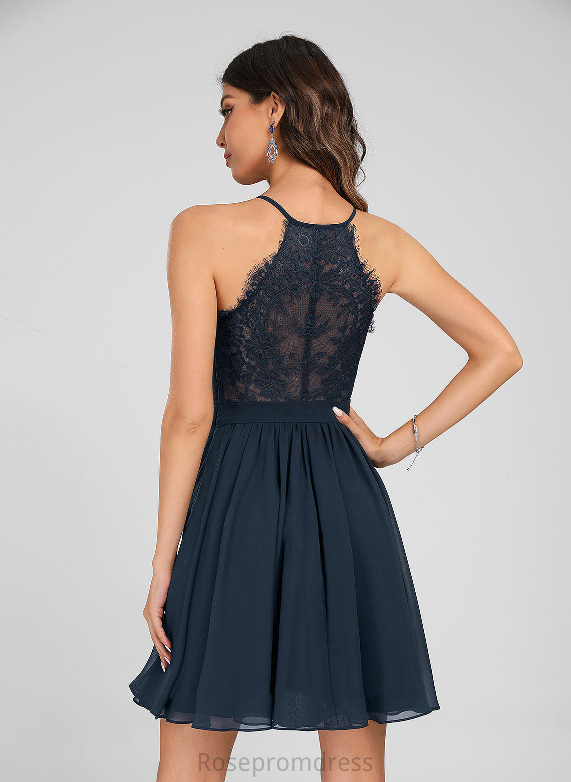 Chiffon Rosalyn Homecoming Dresses Dress Lace With Short/Mini V-neck Homecoming A-Line