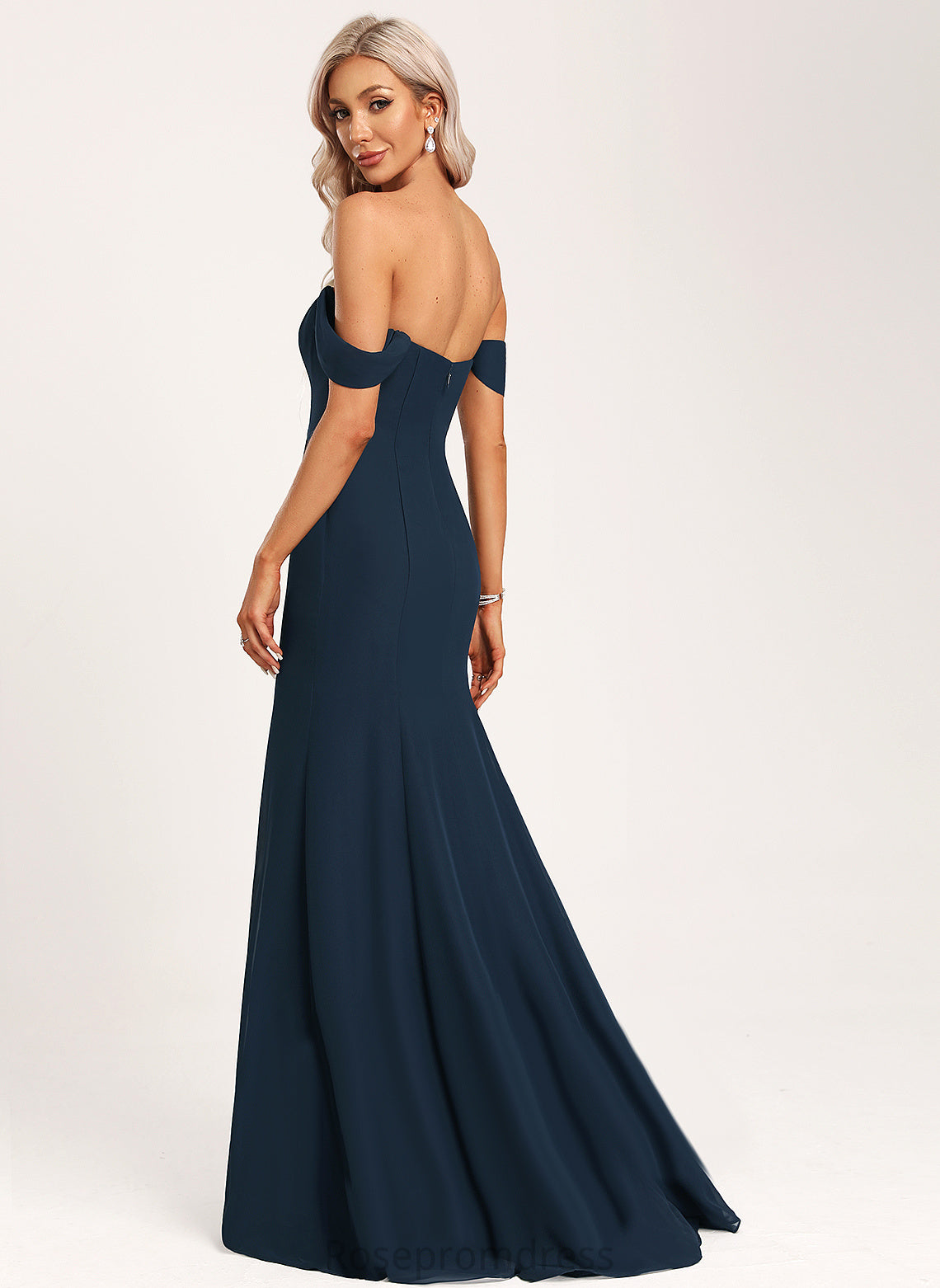 Straps&Sleeves Silhouette Floor-Length Off-the-Shoulder Neckline Fabric Trumpet/Mermaid Length Mavis Sleeveless Floor Length A-Line/Princess Bridesmaid Dresses