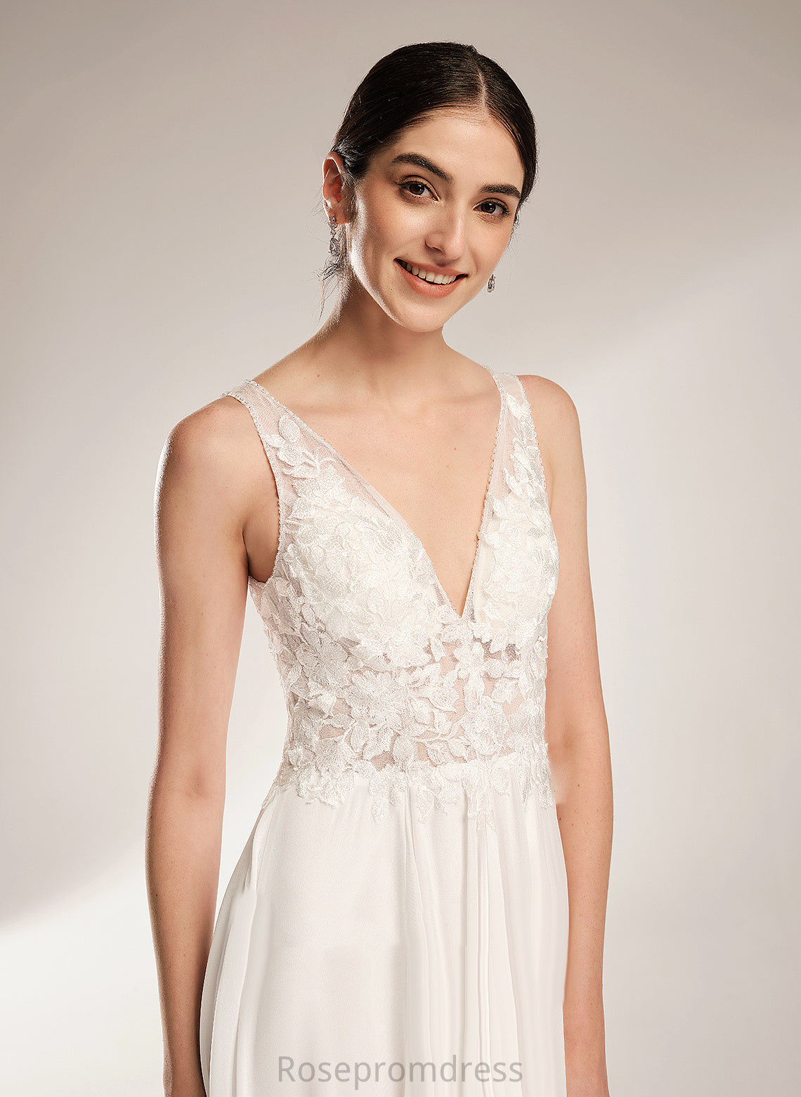 Wedding Dresses Beading Dress V-neck Chiffon Shyla Train Court Sequins Lace With A-Line Wedding