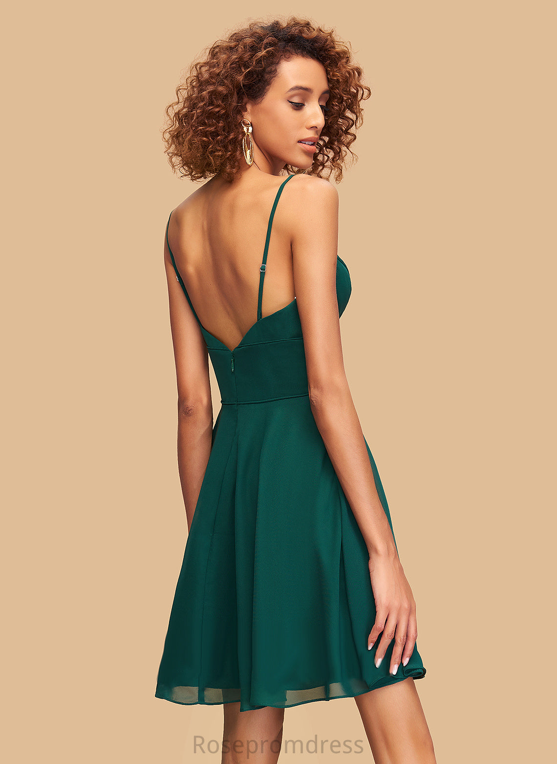 Dress V-neck Chiffon Short/Mini Homecoming Zaniyah A-Line Homecoming Dresses