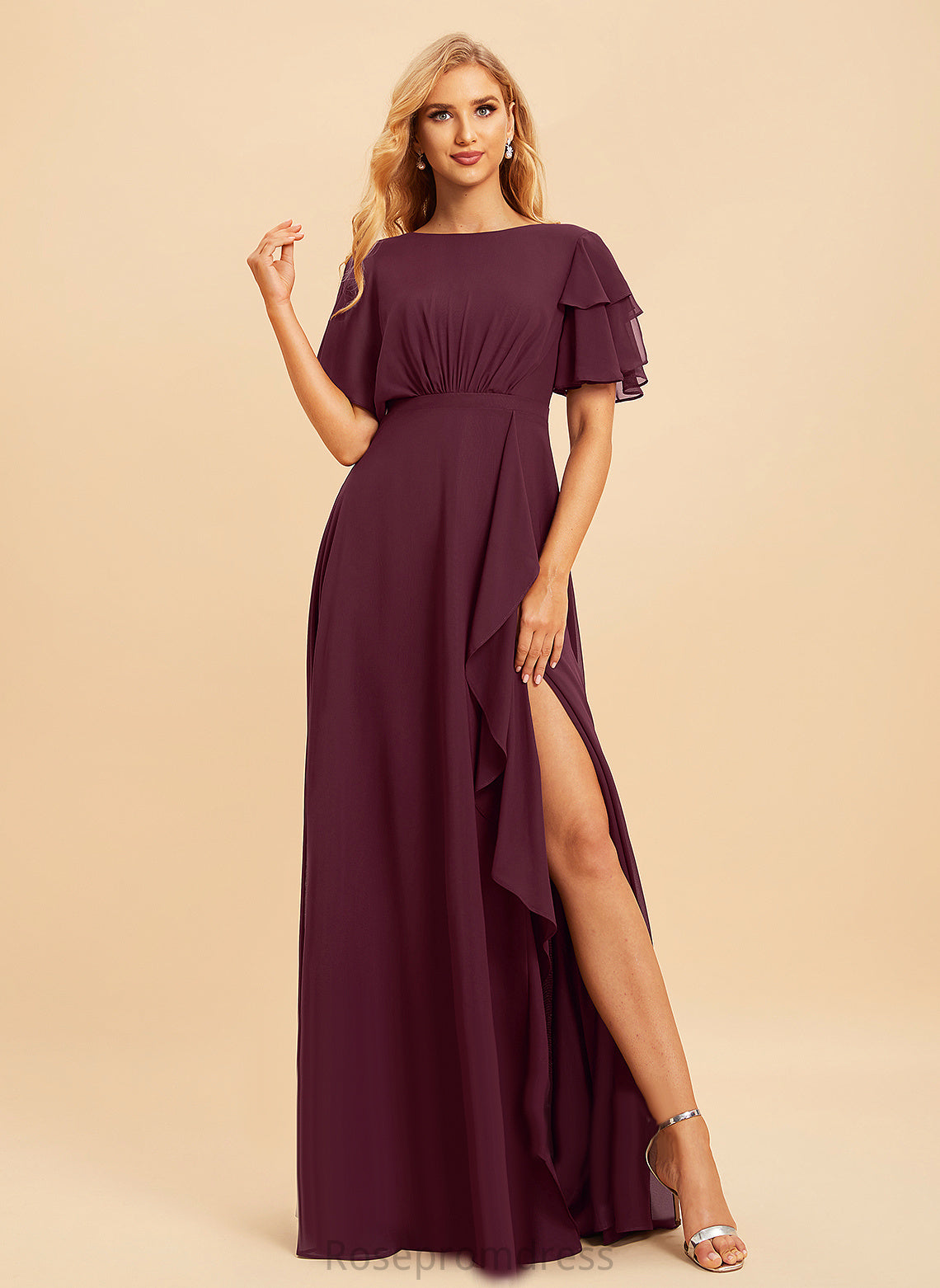 Scoop Neckline A-line Fabric Floor-Length Length Silhouette Straps&Sleeves Dakota A-Line/Princess Sleeveless Floor Length Bridesmaid Dresses