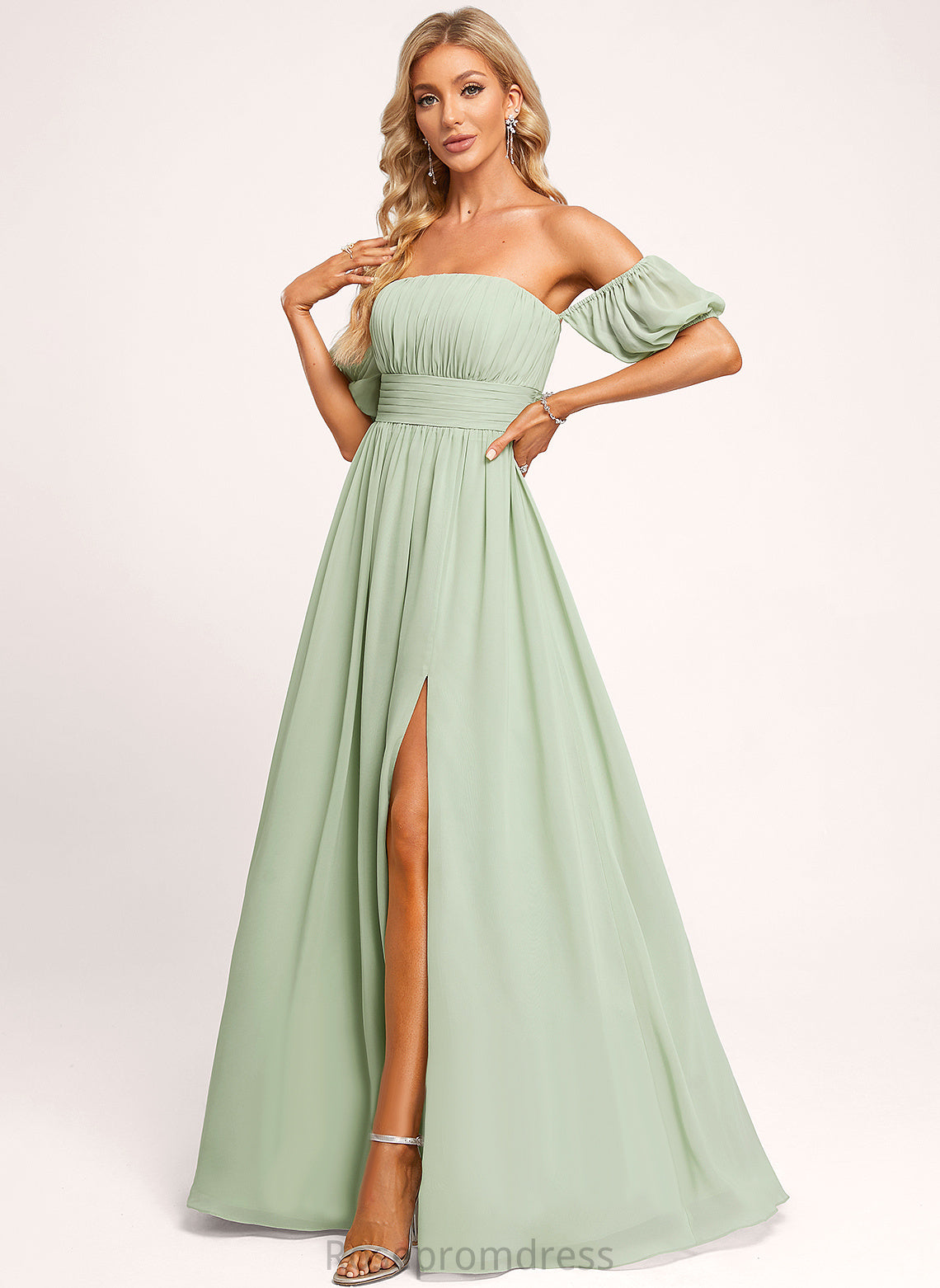 Floor-Length BackStyle Straps&Sleeves Fabric Length Silhouette Sleeveless A-line Una Floor Length A-Line/Princess One Shoulder Bridesmaid Dresses