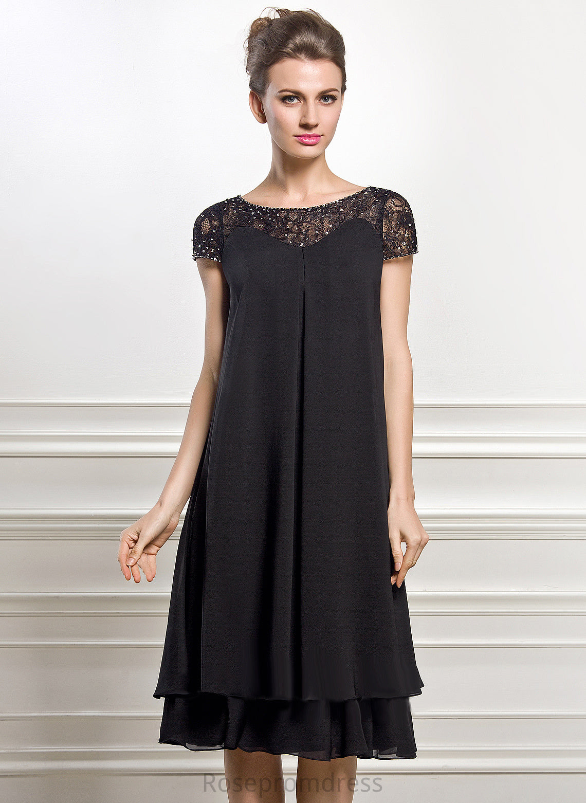 Formal Dresses Round Chiffon Dresses Empire Neck Heidy