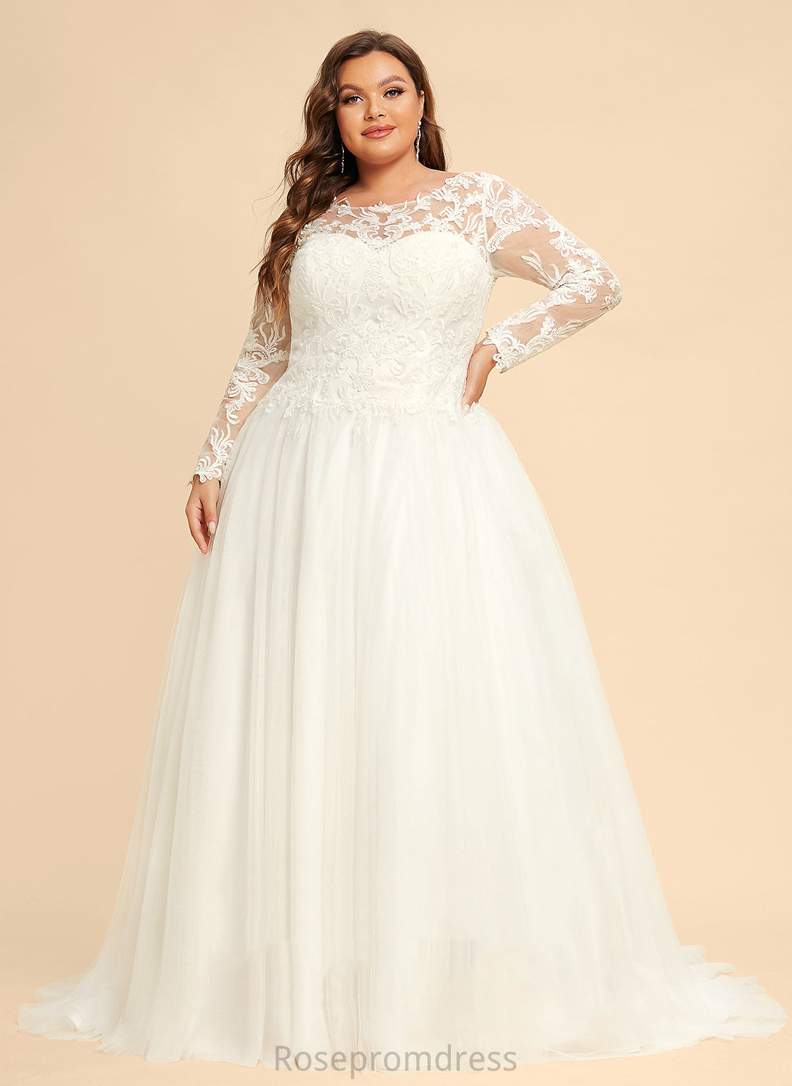 Sweep Lace Juliette Dress Ball-Gown/Princess Tulle Train Wedding Wedding Dresses