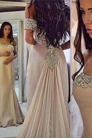 Charming Long Evening Dress Off Shouder Mermaid Prom Dress Formal Evening Dresses Women Dress RS391