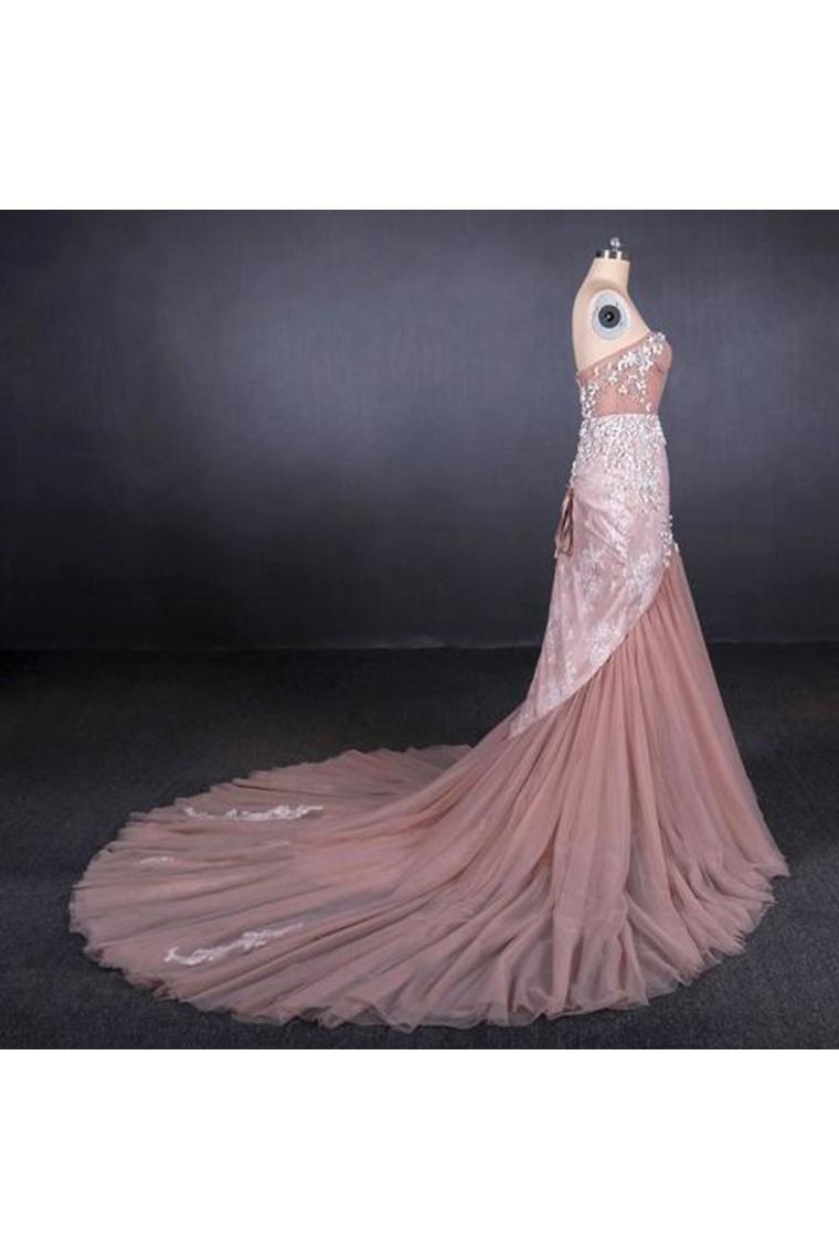 Gorgeous Sweetheart Mermaid Tulle Prom Dress, Long Evening Dresses