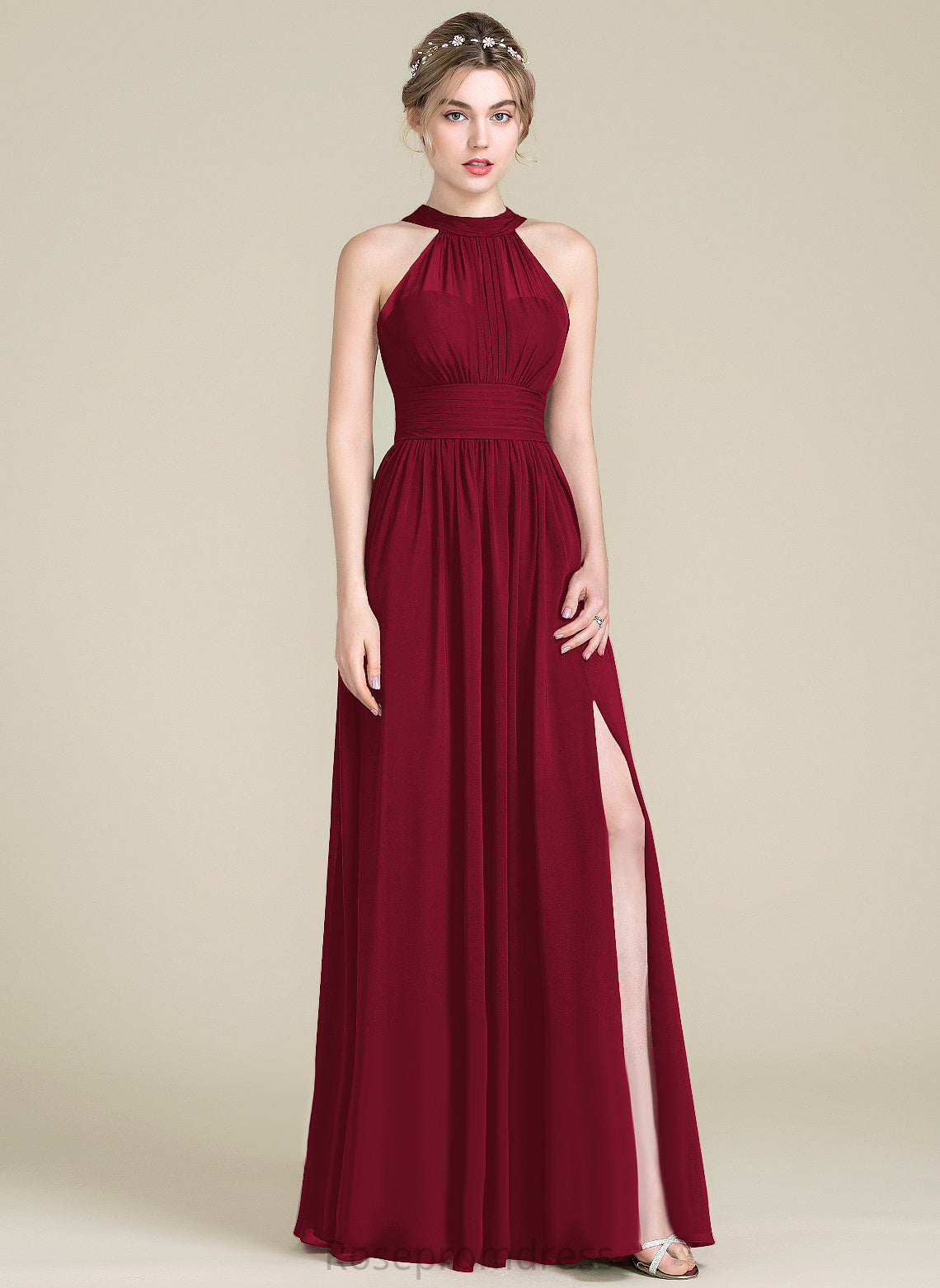 Length A-line Straps&Sleeves Neckline Fabric Silhouette Floor-Length Scoop Rosalie Knee Length Straps Sleeveless Bridesmaid Dresses