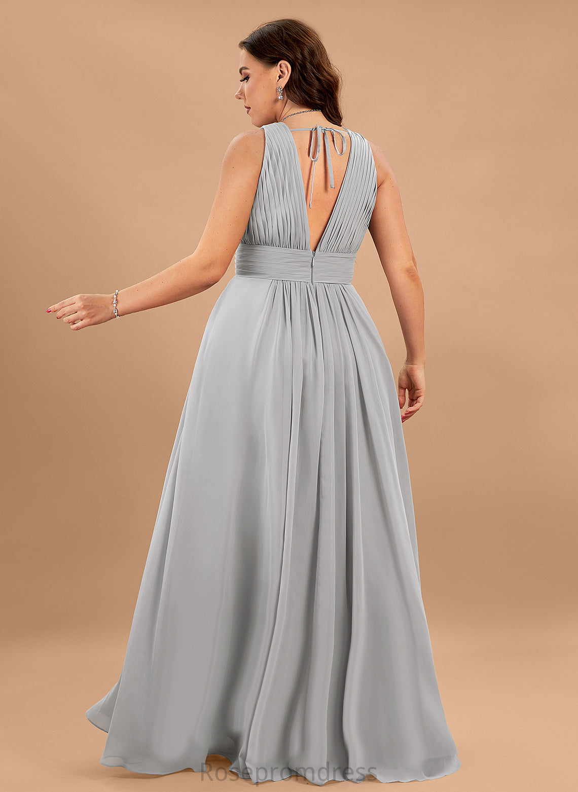 V-Neck Floor-Length Embellishment Silhouette Length Neckline Fabric A-line Ida Sleeveless Floor Length A-Line/Princess Bridesmaid Dresses