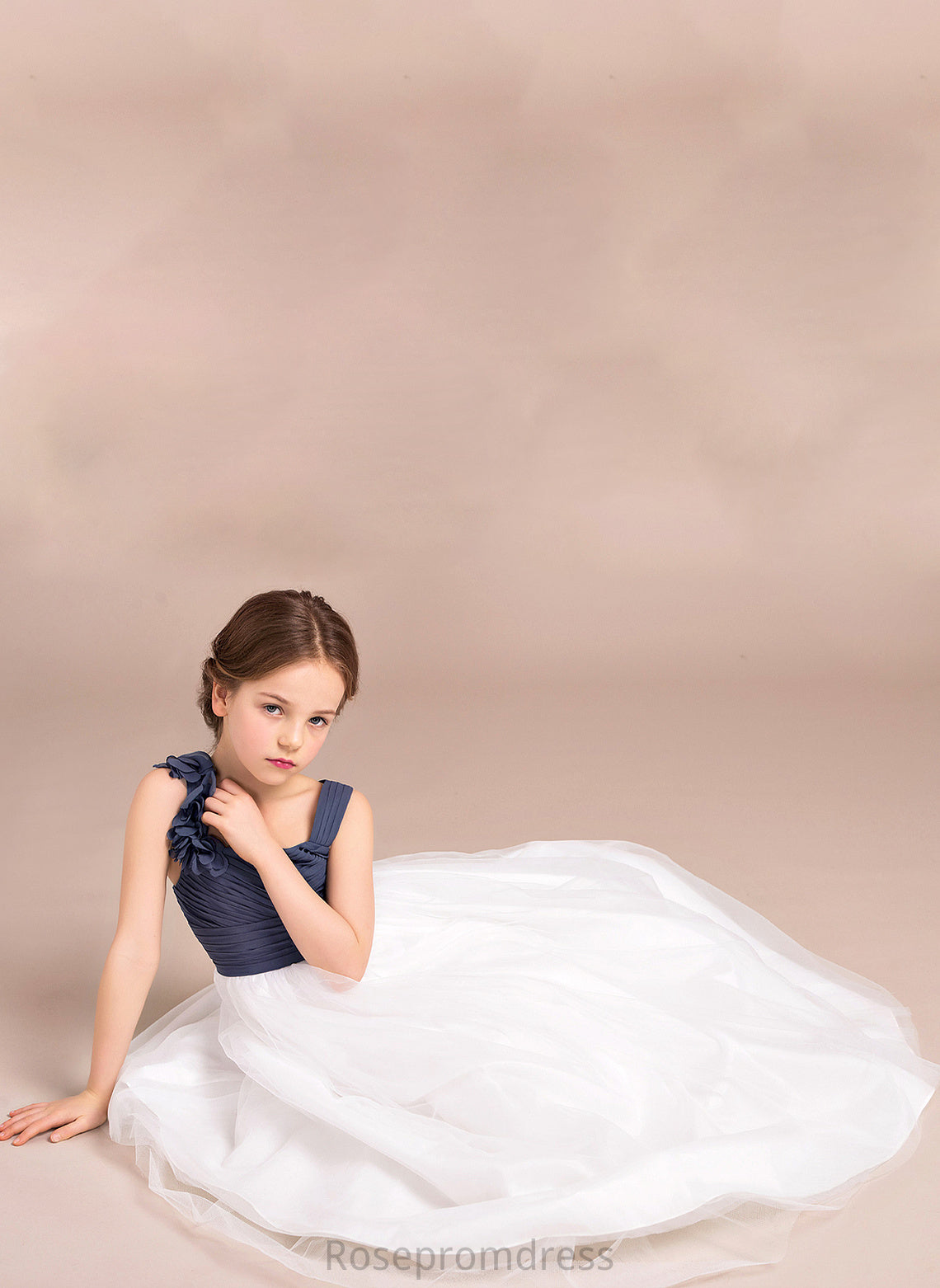 Tulle With Flower(s) Chiffon Junior Bridesmaid Dresses Jada A-Line Sweetheart Ruffle Floor-Length