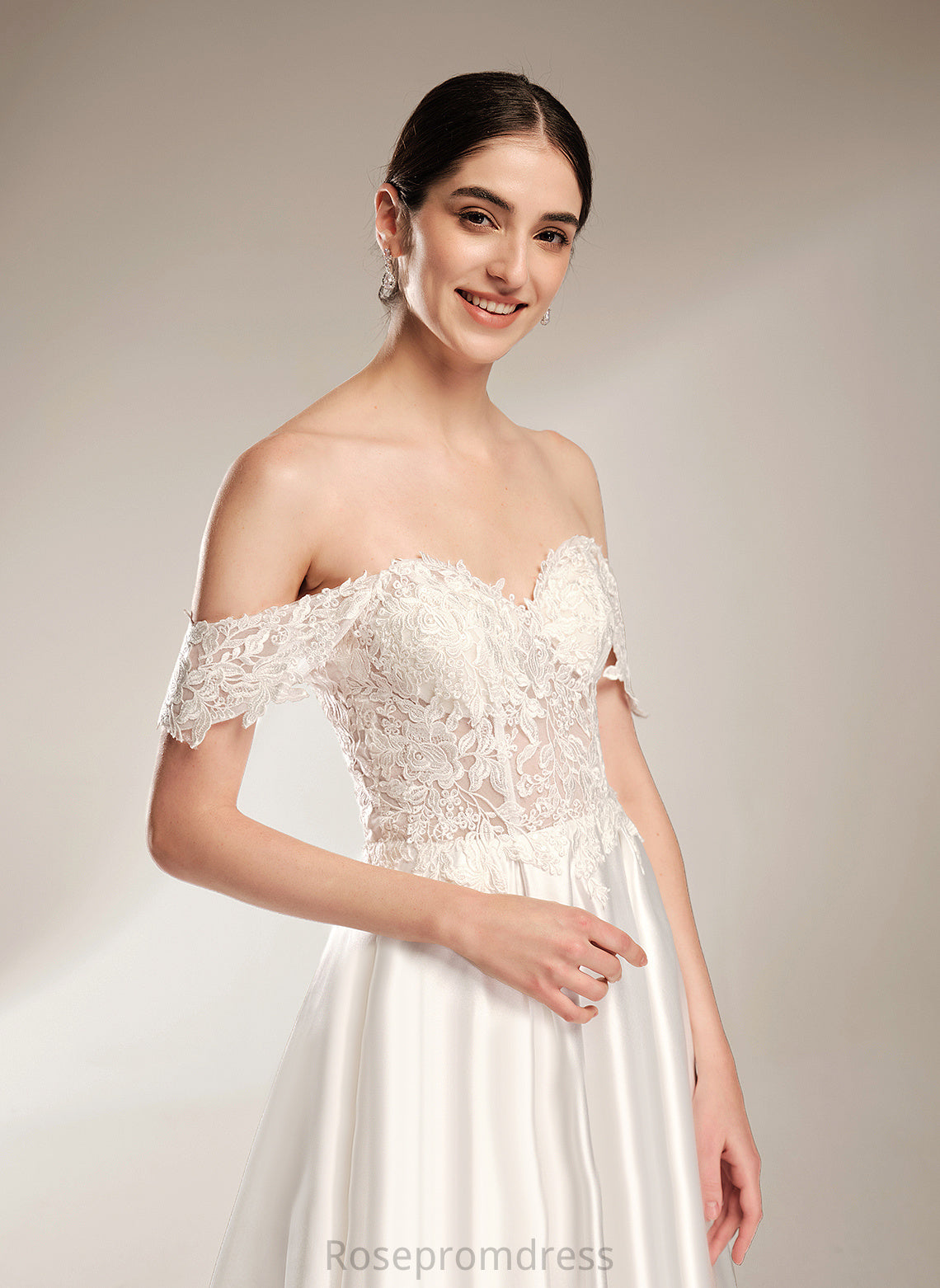 Wedding Ball-Gown/Princess Sweetheart Satin Sequins Train Dress Lace With Wedding Dresses Carleigh Chapel