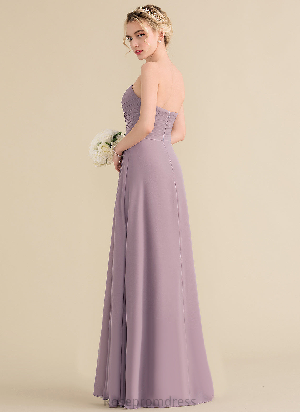 Silhouette Length Sweetheart Neckline Fabric Floor-Length A-line Straps&Sleeves Donna Natural Waist Sleeveless A-Line/Princess Bridesmaid Dresses