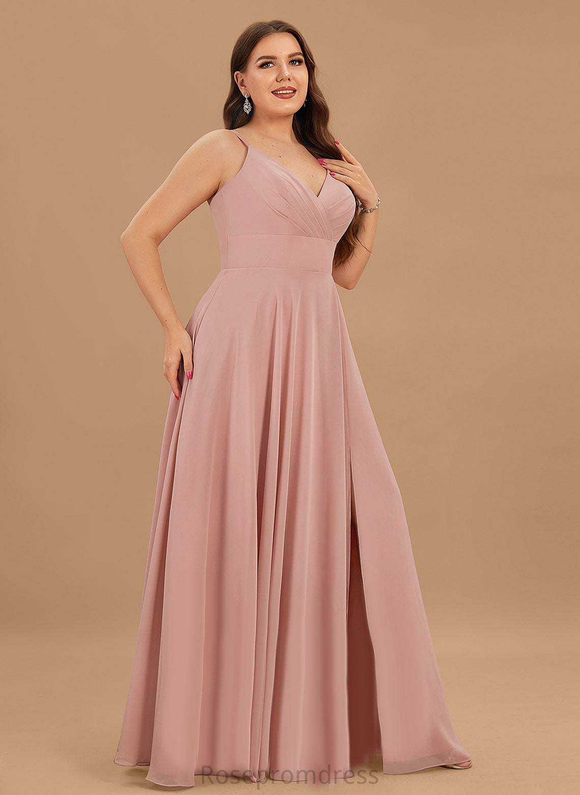 Pleated Floor-Length Length V-neck Embellishment A-Line Neckline Silhouette Fabric Sam A-Line/Princess Floor Length Bridesmaid Dresses