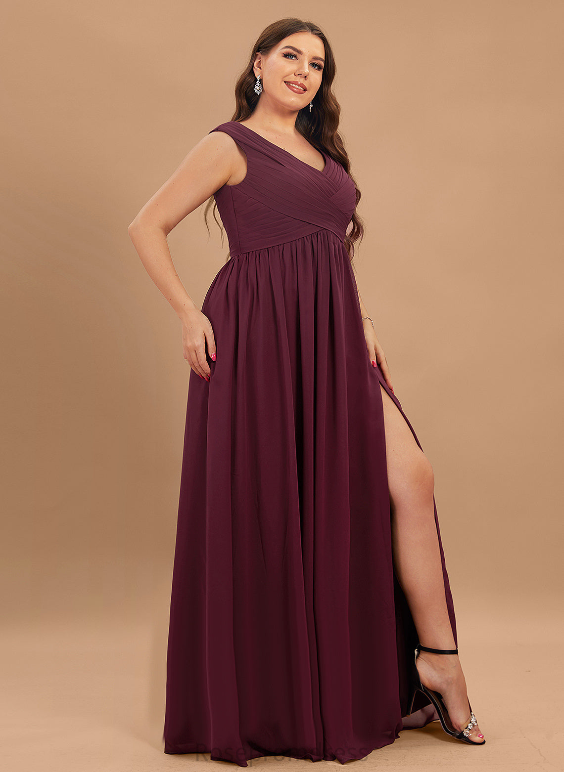 OfftheShoulder Fabric A-line Floor-Length Silhouette Length Neckline Straps&Sleeves Ally Sheath/Column Natural Waist Floor Length Bridesmaid Dresses