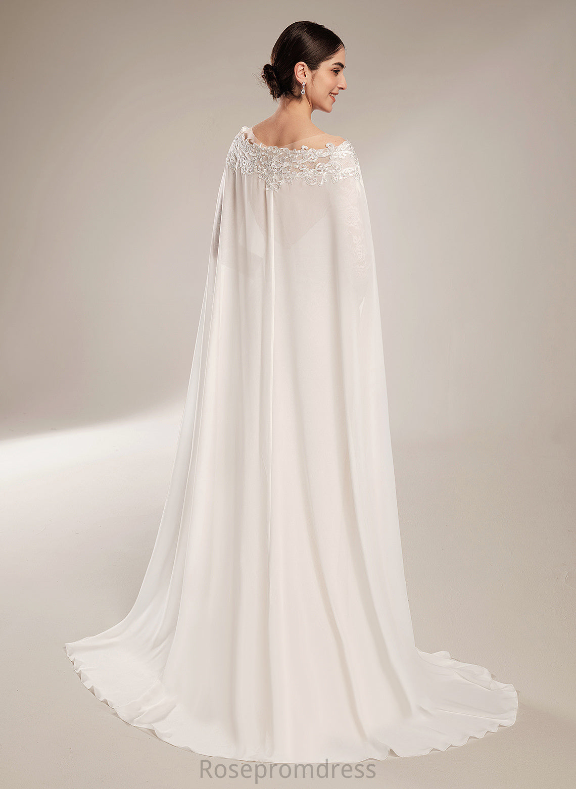 Illusion Beading With Katharine Train Dress Chiffon Court Trumpet/Mermaid Wedding Lace Wedding Dresses