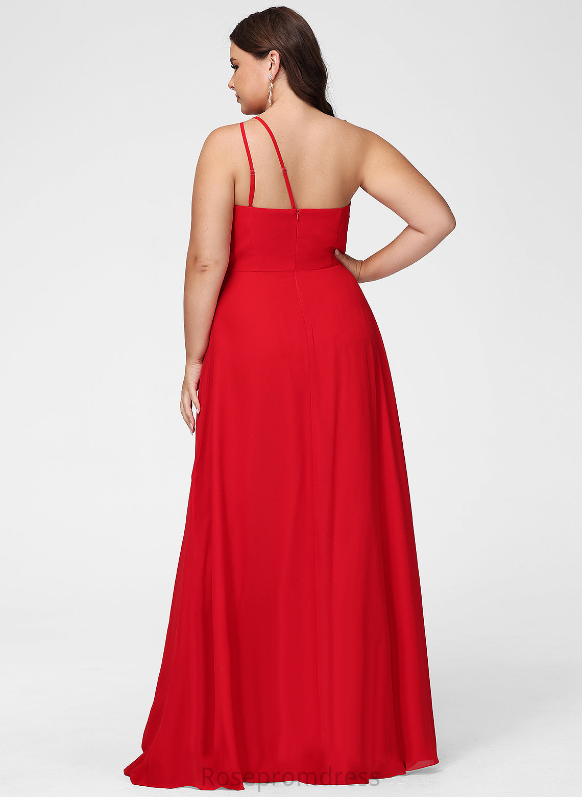 Straps&Sleeves A-line OneShoulder Fabric Silhouette Floor-Length Neckline Length Vanessa Natural Waist Floor Length Halter Bridesmaid Dresses