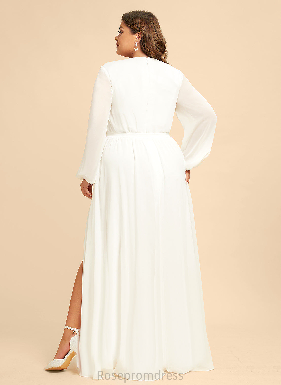 Wedding Dresses Talia A-Line V-neck Chiffon Wedding Dress Floor-Length