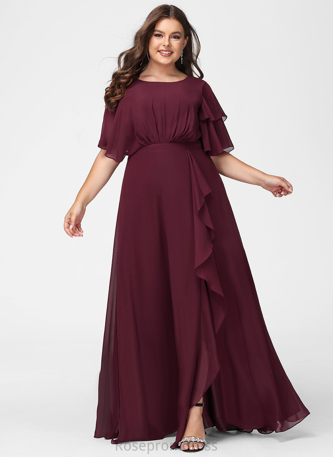 Scoop Neckline A-line Fabric Floor-Length Length Silhouette Straps&Sleeves Dakota A-Line/Princess Sleeveless Floor Length Bridesmaid Dresses