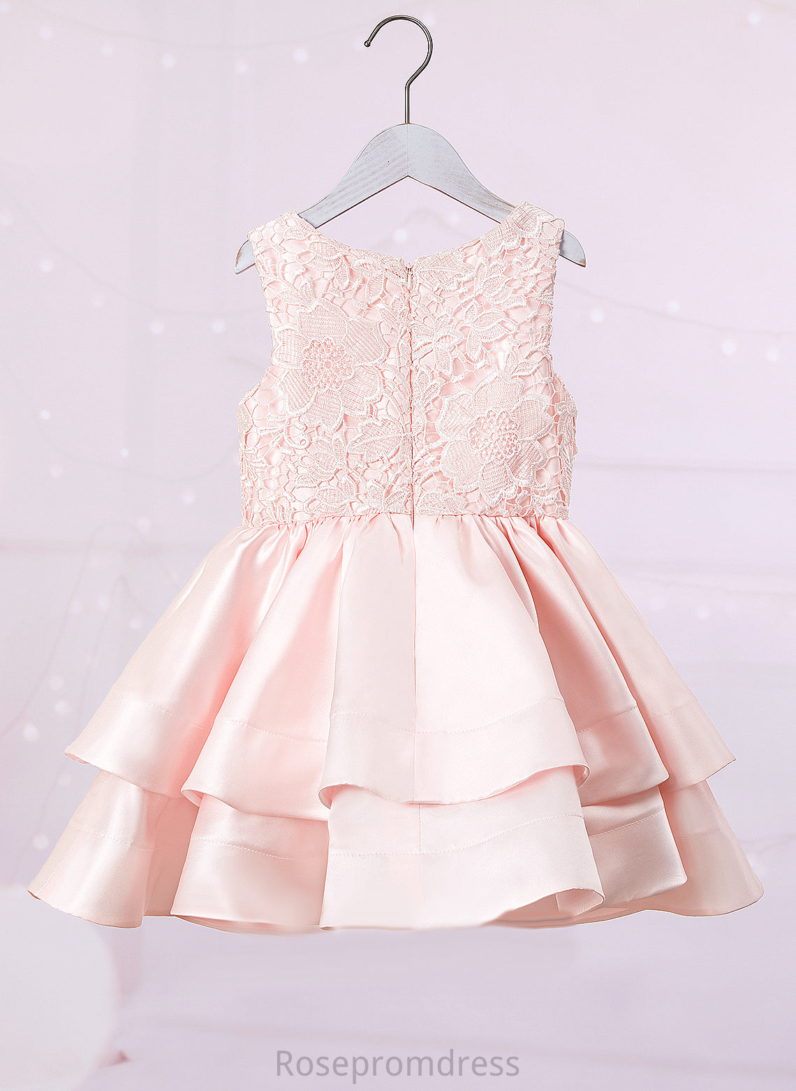 Flower Girl Dresses Robin Girl Sleeveless Dress Short/Mini A-Line Flower Scoop Satin/Lace - Neck