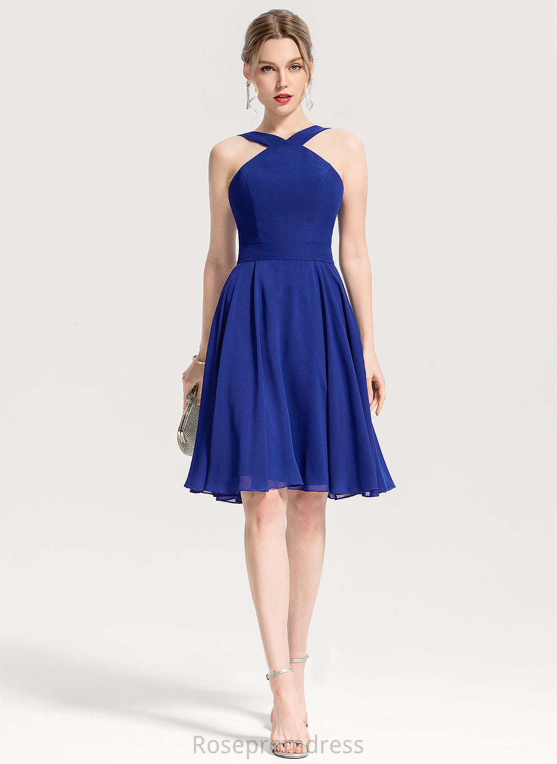 V-Neck Dresses Angela Formal Dresses Chiffon A-line