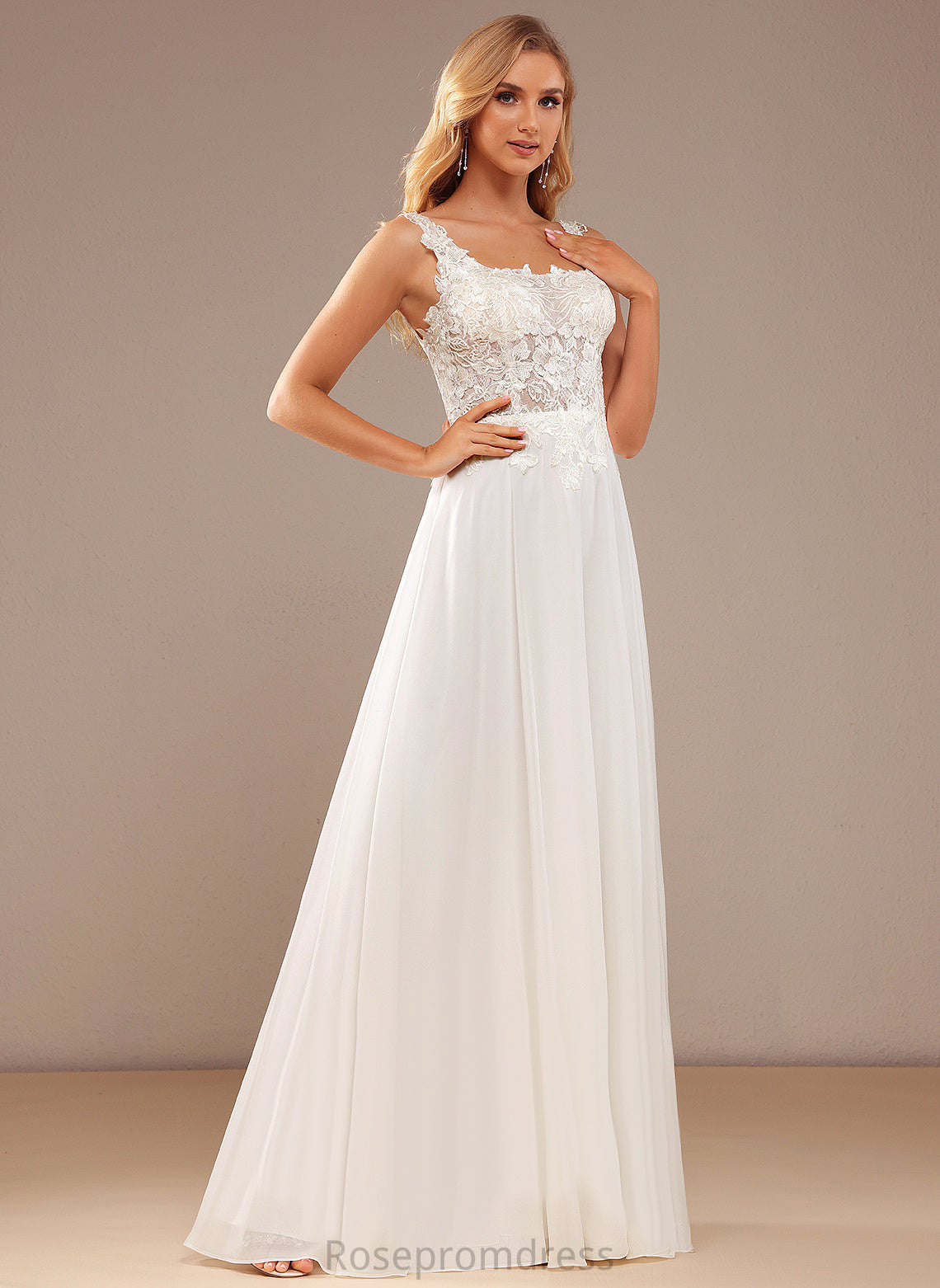 Sequins Dress Square Wedding Dresses Sophia Lace With Wedding Chiffon A-Line Floor-Length