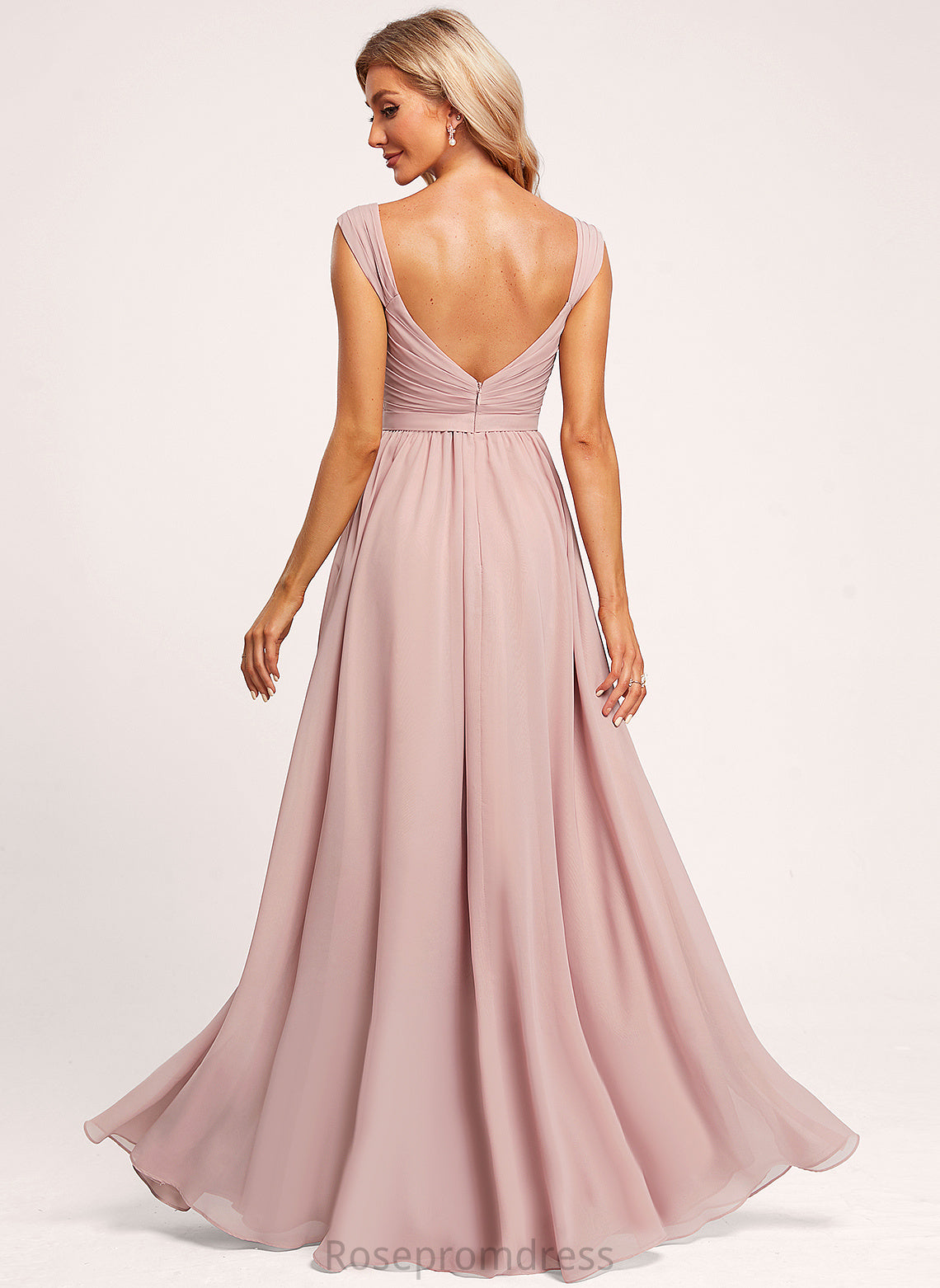 V-Neck Floor-Length Straps&Sleeves Fabric Length OfftheShoulder A-line Silhouette Neckline Suzanne Bridesmaid Dresses