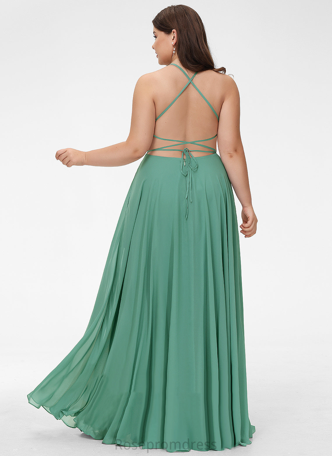 Chiffon Floor-Length Prom Dresses Vivian A-Line Square