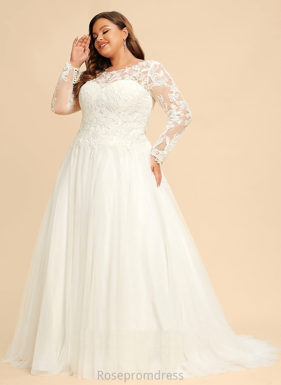 Sweep Lace Juliette Dress Ball-Gown/Princess Tulle Train Wedding Wedding Dresses