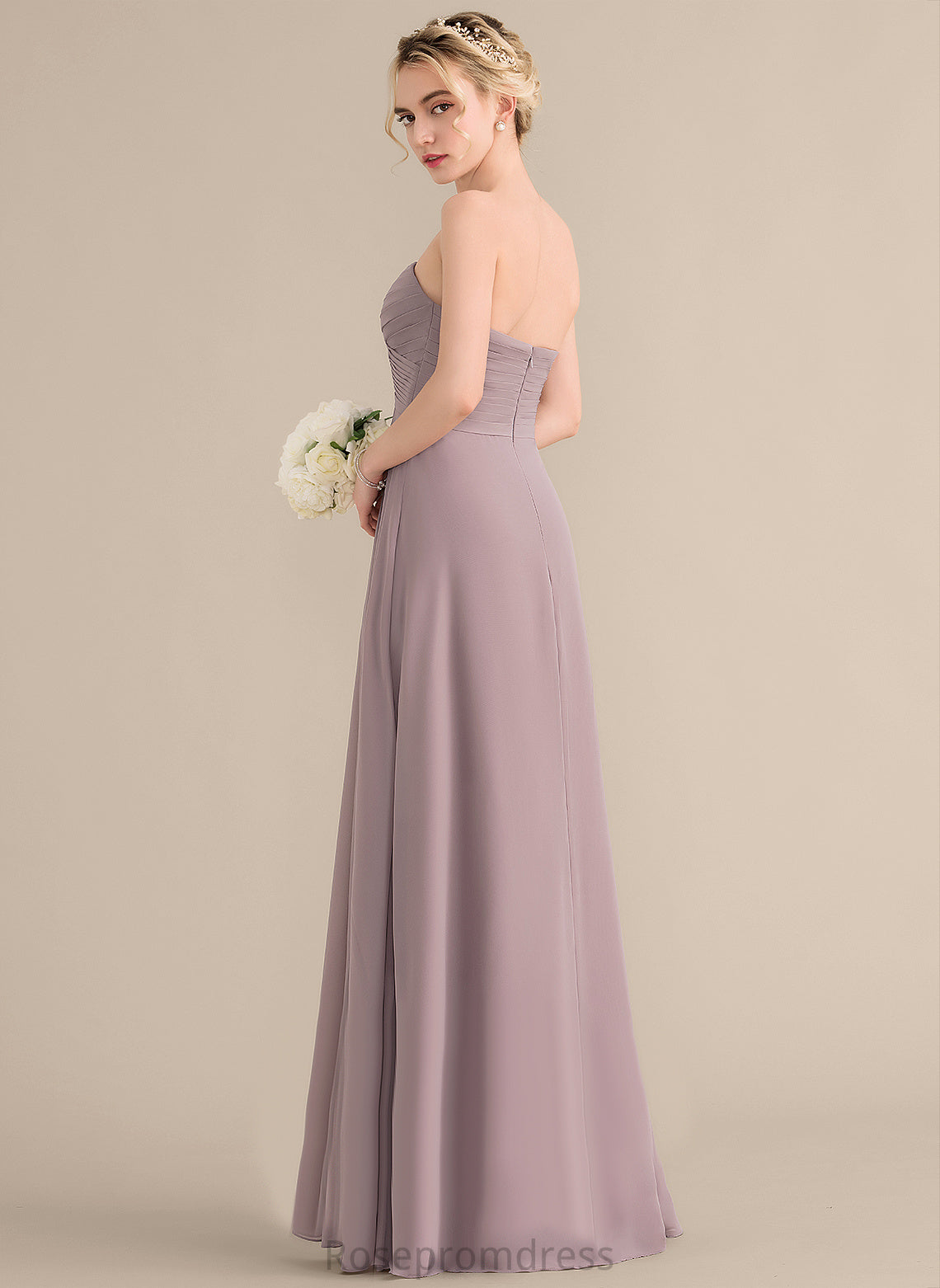 Silhouette Length Sweetheart Neckline Fabric Floor-Length A-line Straps&Sleeves Donna Natural Waist Sleeveless A-Line/Princess Bridesmaid Dresses