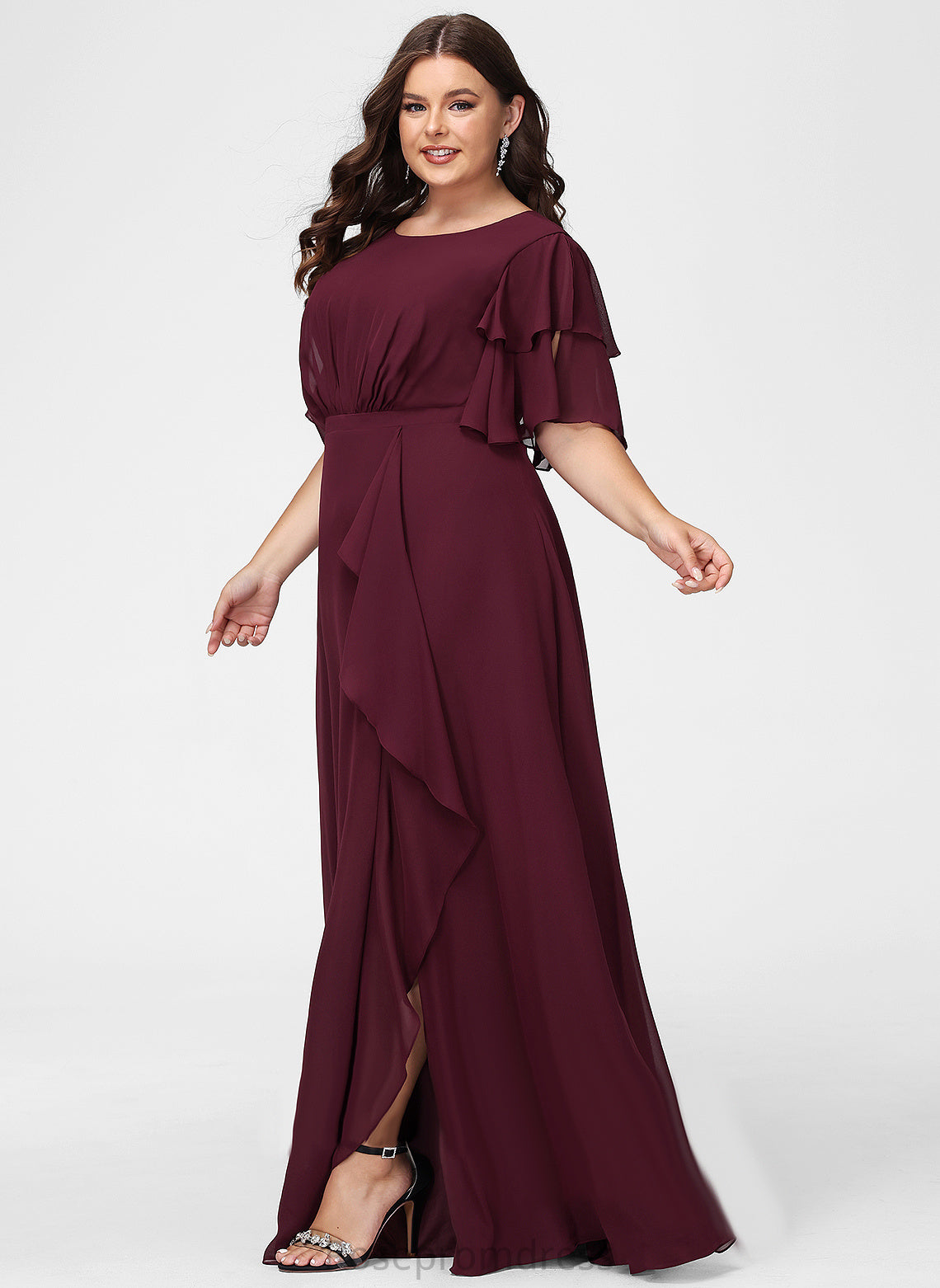 Scoop Neckline A-line Fabric Floor-Length Length Silhouette Straps&Sleeves Dakota A-Line/Princess Sleeveless Floor Length Bridesmaid Dresses