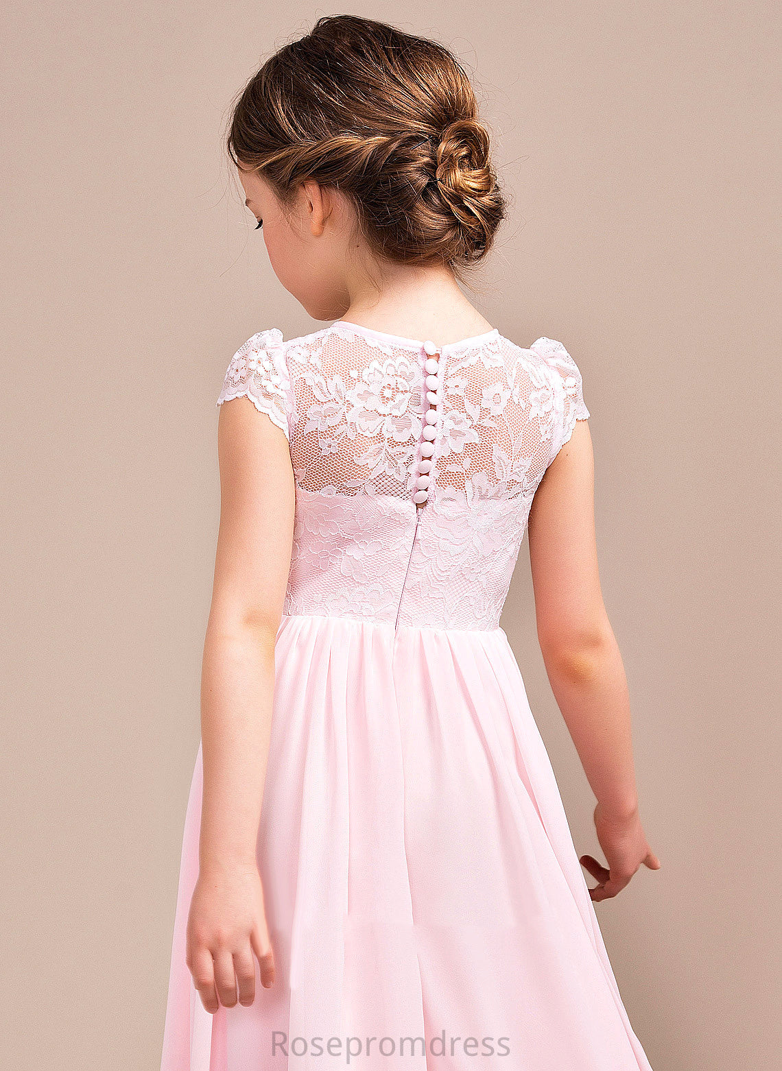 Floor-length Scoop A-Line/Princess Neck Dress Flower Madalyn Sleeveless Chiffon/Lace Girl Flower Girl Dresses -