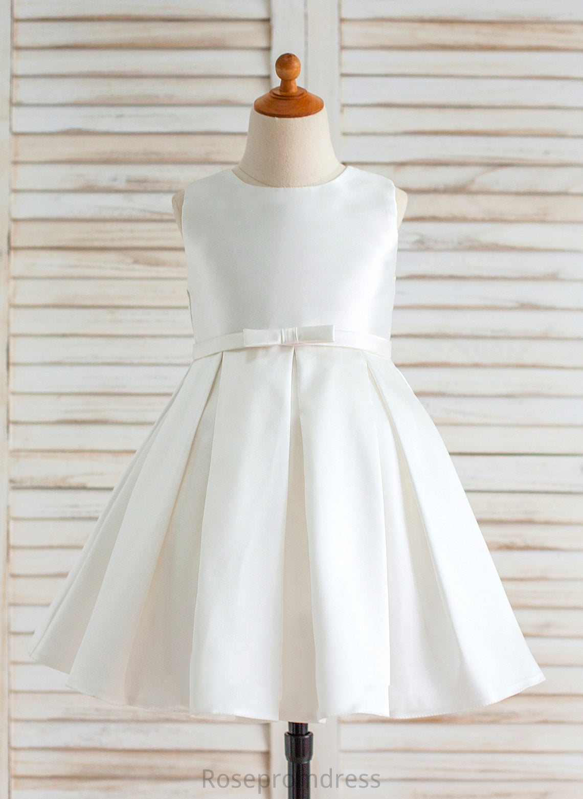 Sleeveless Scoop With A-Line/Princess Knee-length Dress Flower Girl Dresses Flower Girl Neck - Sharon Satin Ruffles