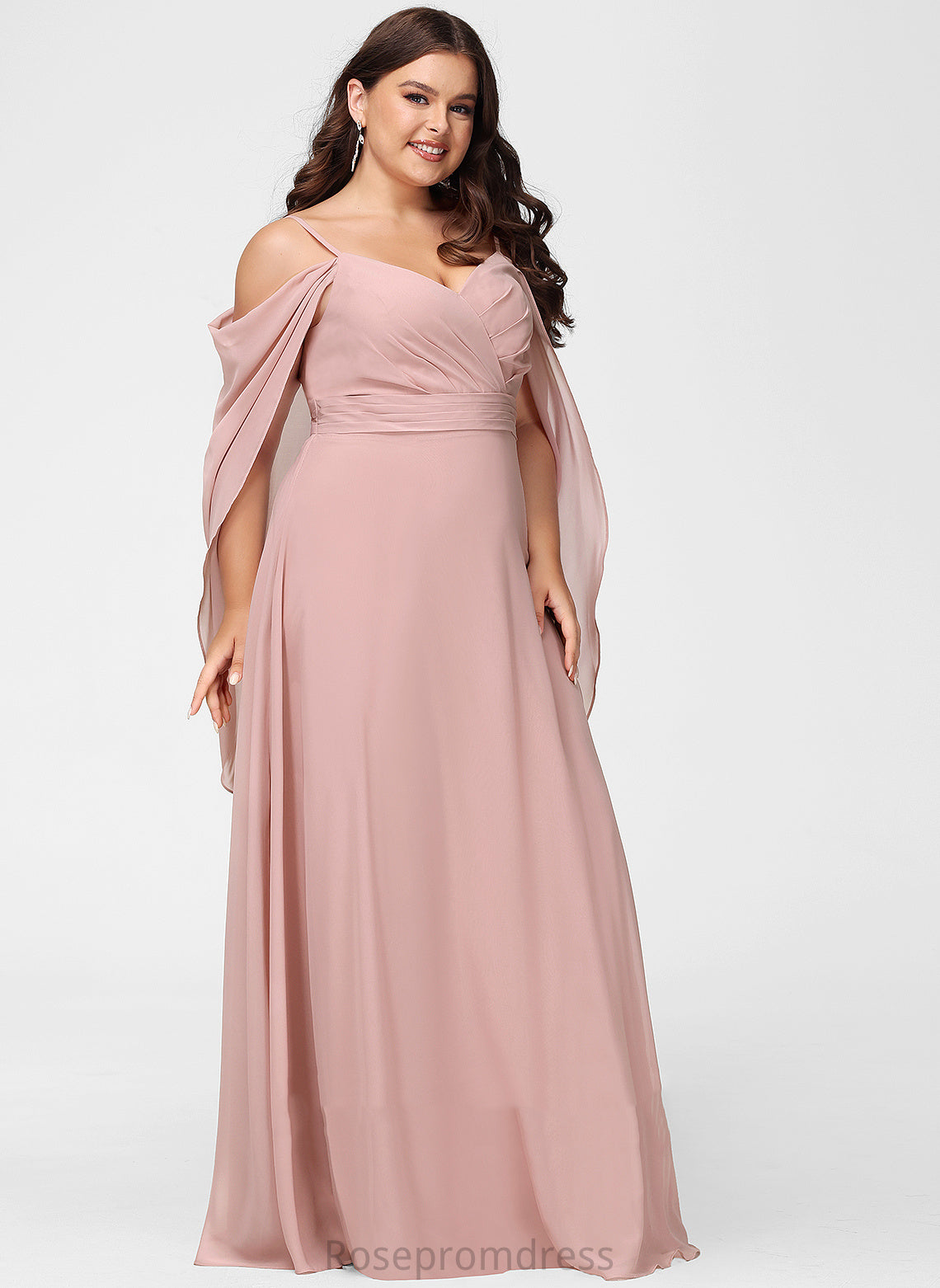 Straps Fabric Silhouette Length V-neck Floor-Length A-Line Neckline Dana Floor Length A-Line/Princess Sleeveless Bridesmaid Dresses