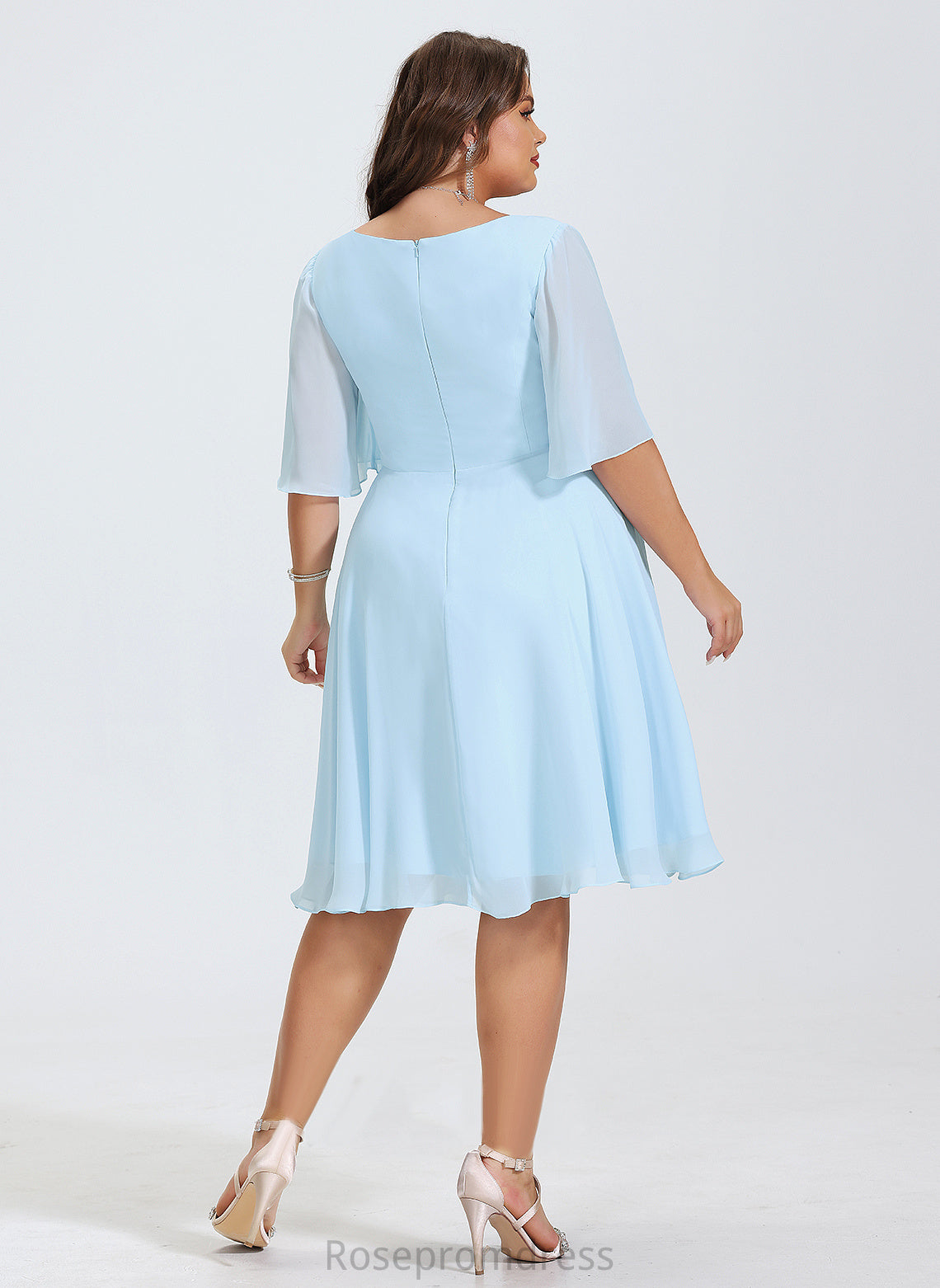 Cocktail Dresses Sarah V-neck Knee-Length Chiffon Cocktail A-Line Dress