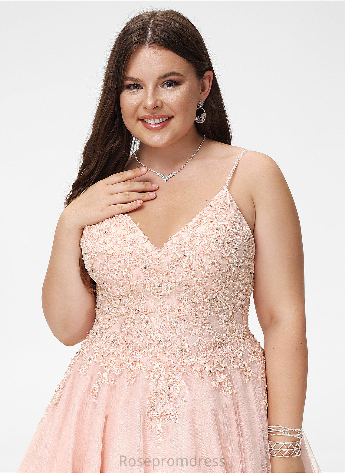 Homecoming Homecoming Dresses Daniella Lace Beading With Dress V-neck A-Line Tulle Short/Mini