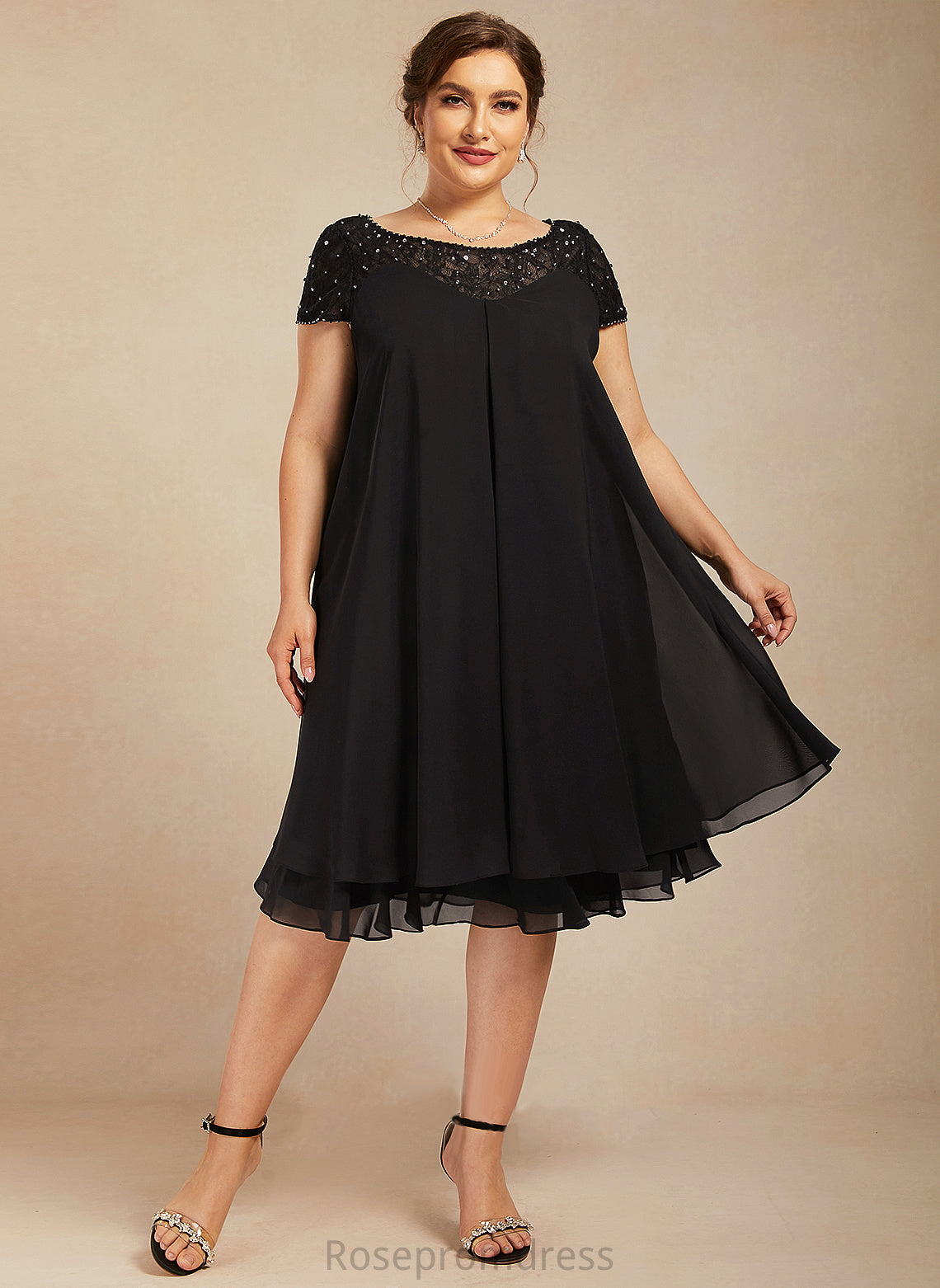 Formal Dresses Round Chiffon Dresses Empire Neck Heidy