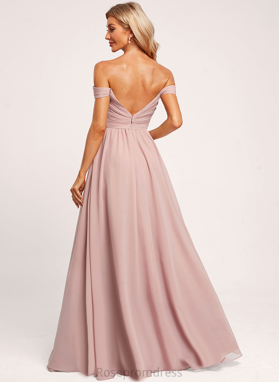 V-Neck Floor-Length Straps&Sleeves Fabric Length OfftheShoulder A-line Silhouette Neckline Suzanne Bridesmaid Dresses