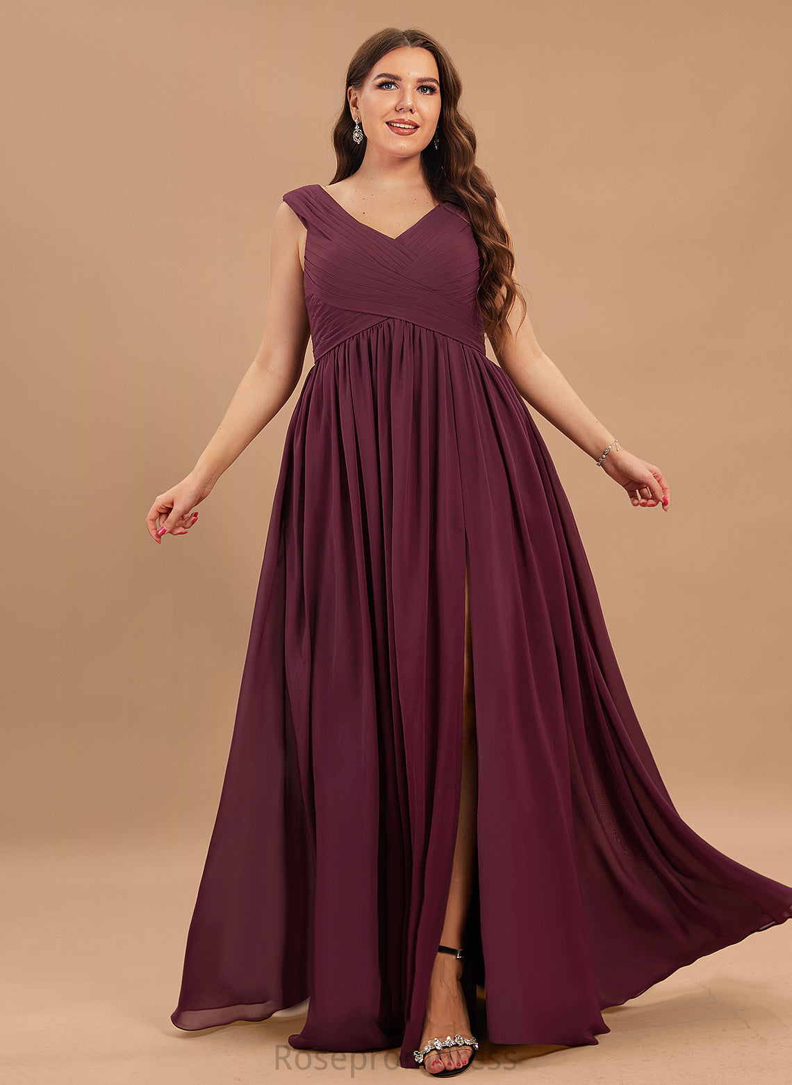 OfftheShoulder Fabric A-line Floor-Length Silhouette Length Neckline Straps&Sleeves Ally Sheath/Column Natural Waist Floor Length Bridesmaid Dresses