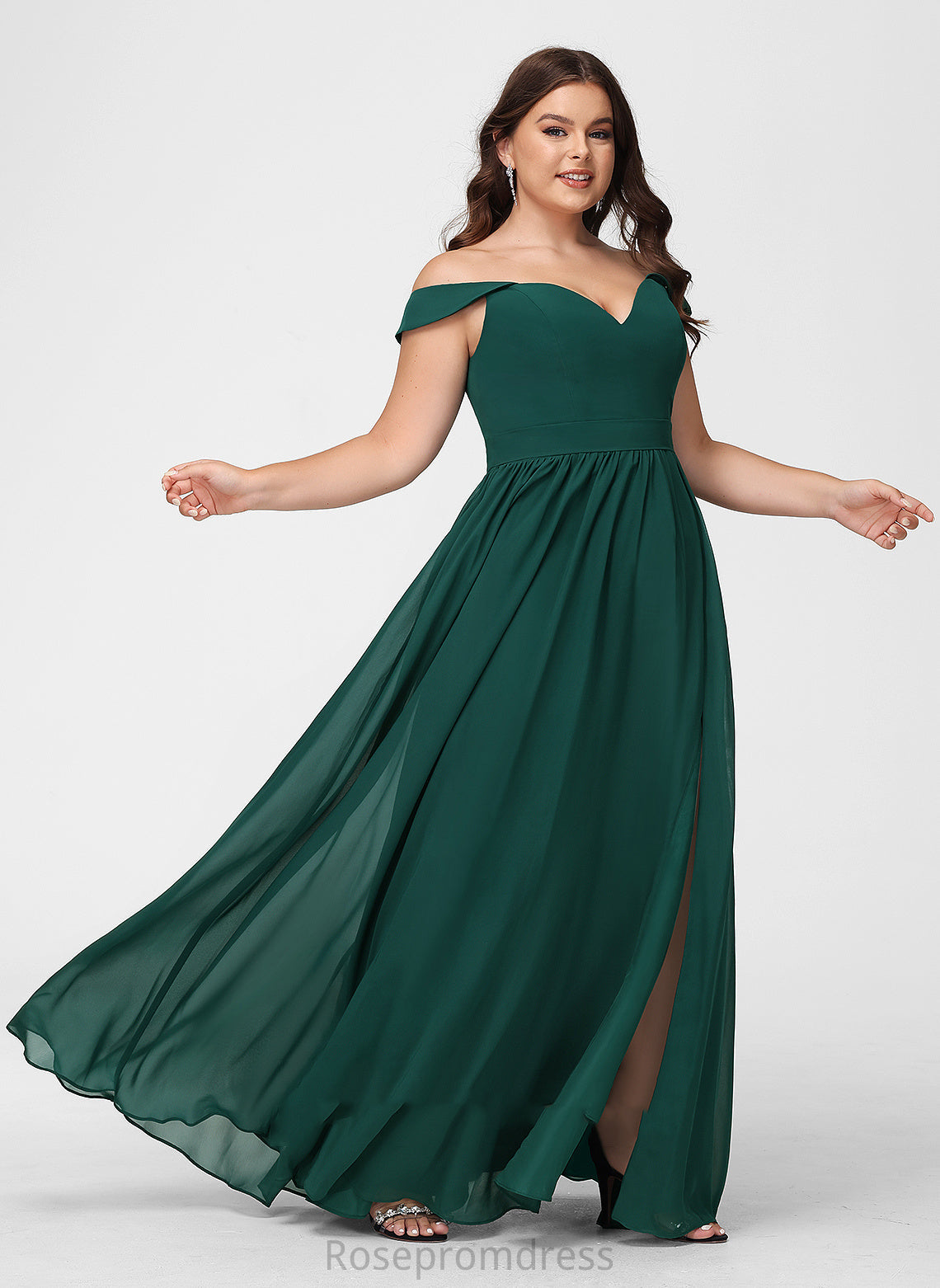 Neckline Embellishment Silhouette Off-the-Shoulder Length Fabric Floor-Length SplitFront A-Line Genevieve Tea Length Sweetheart Bridesmaid Dresses