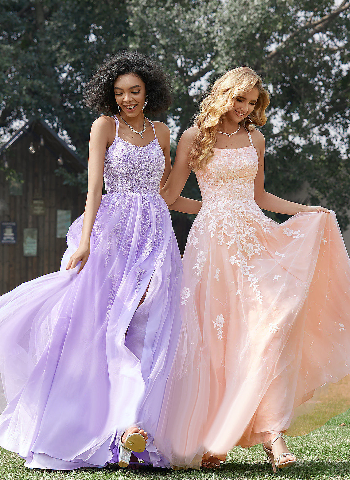 Tulle Scoop Prom Dresses Sequins Sweep With Mayra Train Ball-Gown/Princess Lace