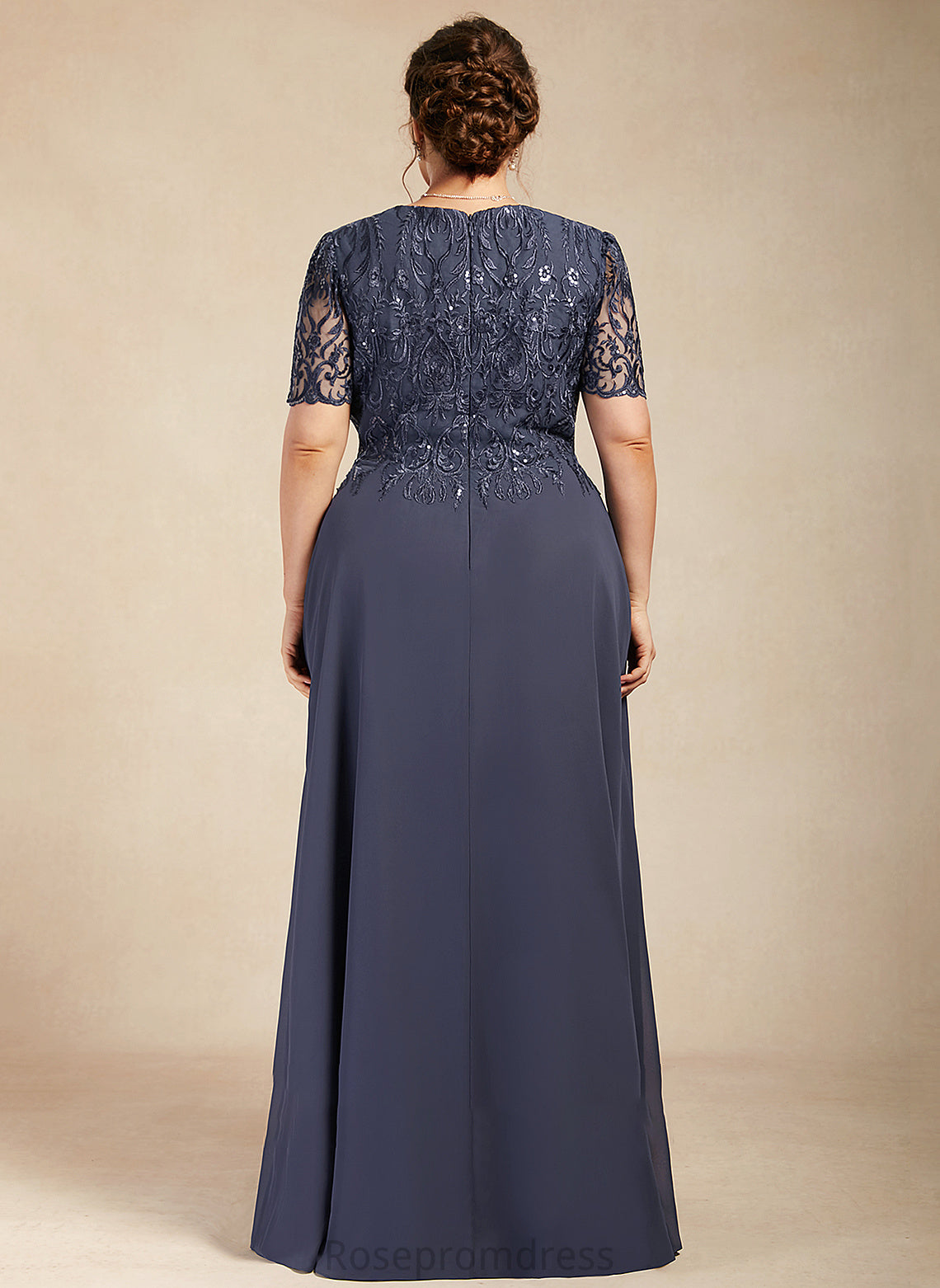 Dress Camryn Bride Neck Chiffon Mother of the Bride Dresses the Lace of Floor-Length Scoop Mother A-Line