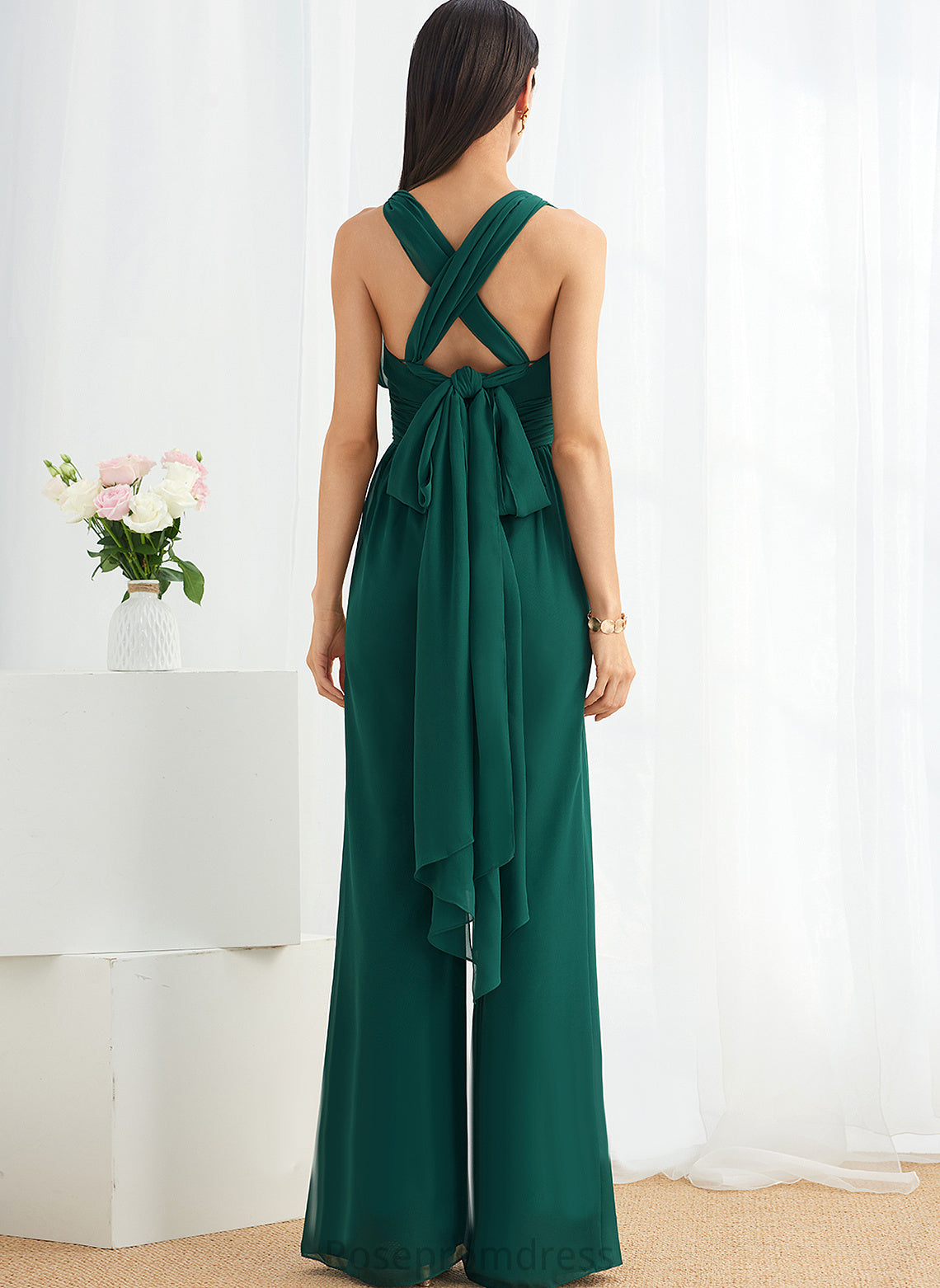 ShortSleeves OneShoulder Halter Length Fabric Neckline Sleeveless HighNeck Floor-Length Straps&Sleeves BackStyle V-Neck Bridesmaid Dresses