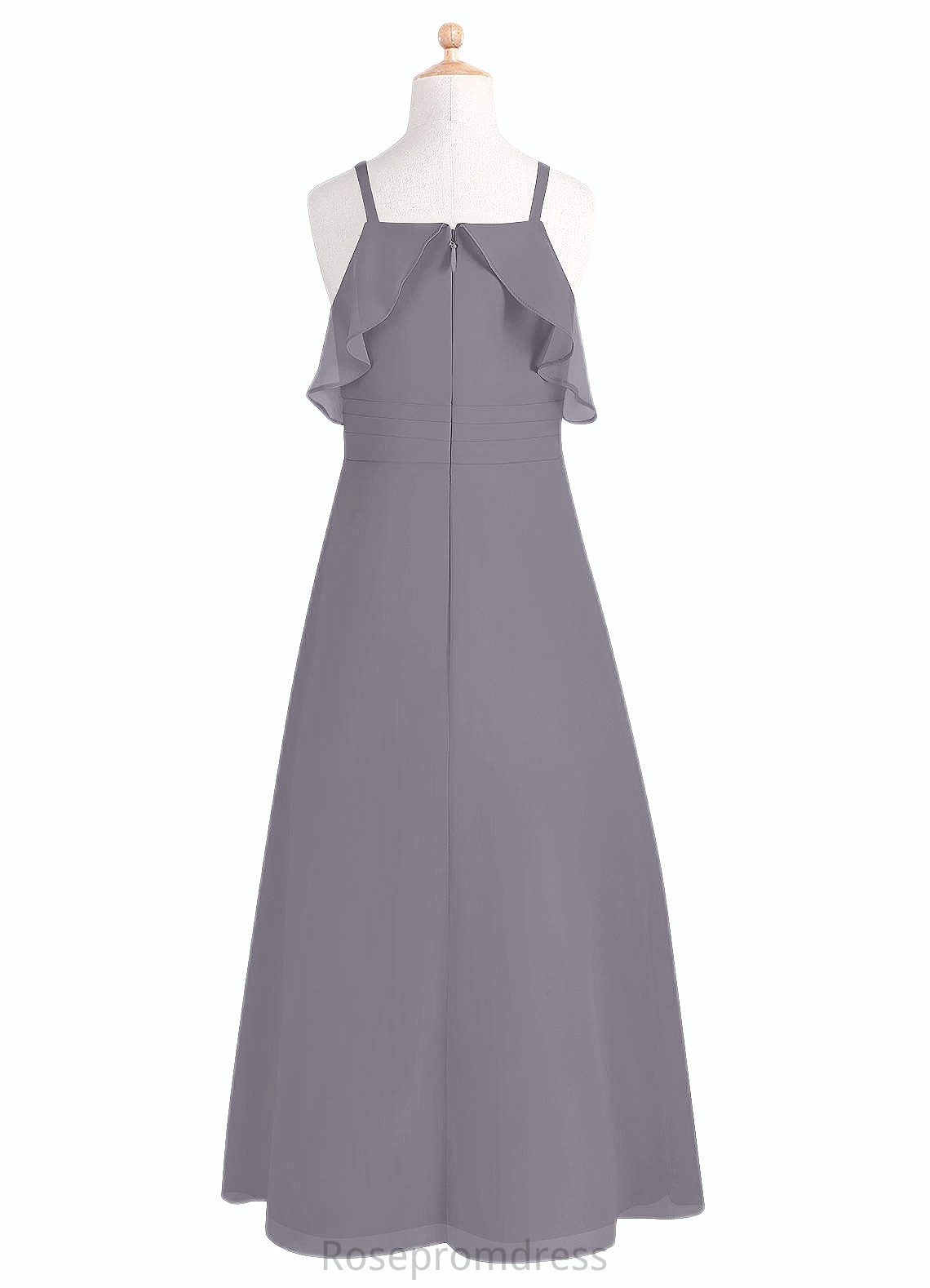 Arianna A-Line Off the Shoulder Chiffon Floor-Length Junior Bridesmaid Dress SRSP0020001