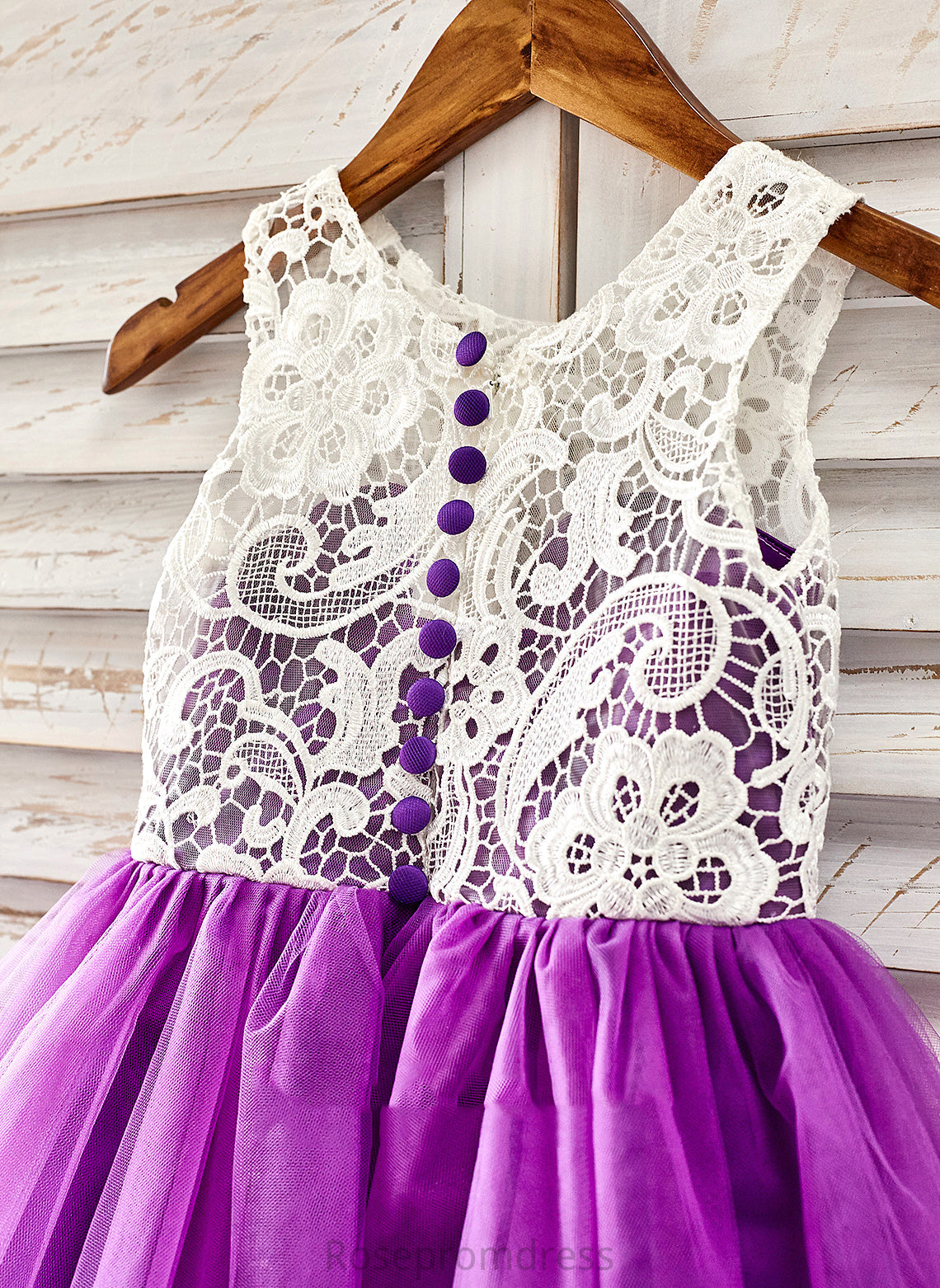 Knee-length - A-Line Flower Flower Girl Dresses Neck Scoop Tulle Lace Dress Girl With Anika Sleeveless