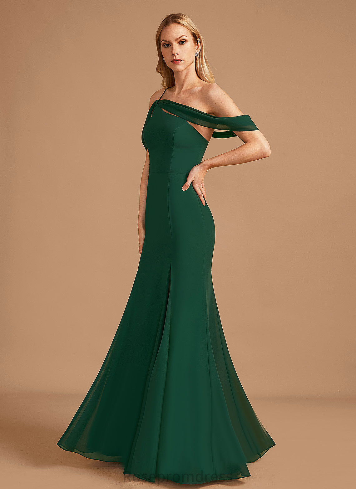 Straps&Sleeves Trumpet/Mermaid Silhouette Floor-Length Neckline Length Fabric OneShoulder Lainey Floor Length A-Line/Princess Sleeveless Bridesmaid Dresses