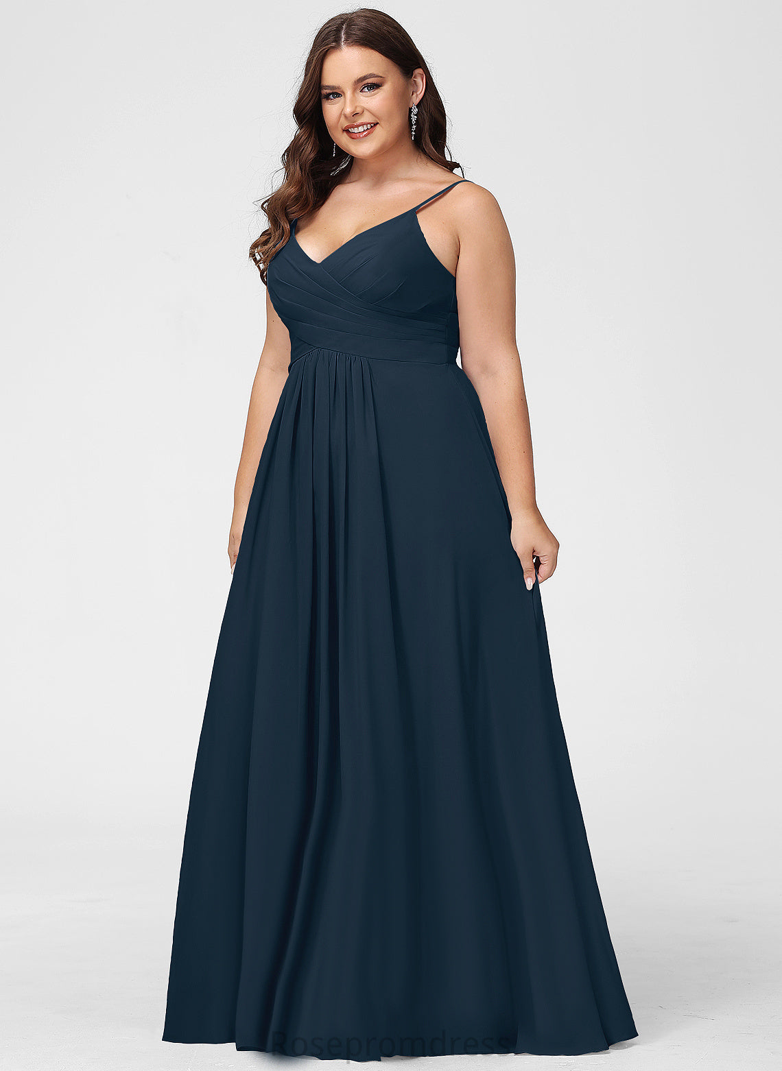 Neckline V-Neck Embellishment Silhouette Floor-Length A-line Fabric Length Sharon Sleeveless Natural Waist Scoop Bridesmaid Dresses