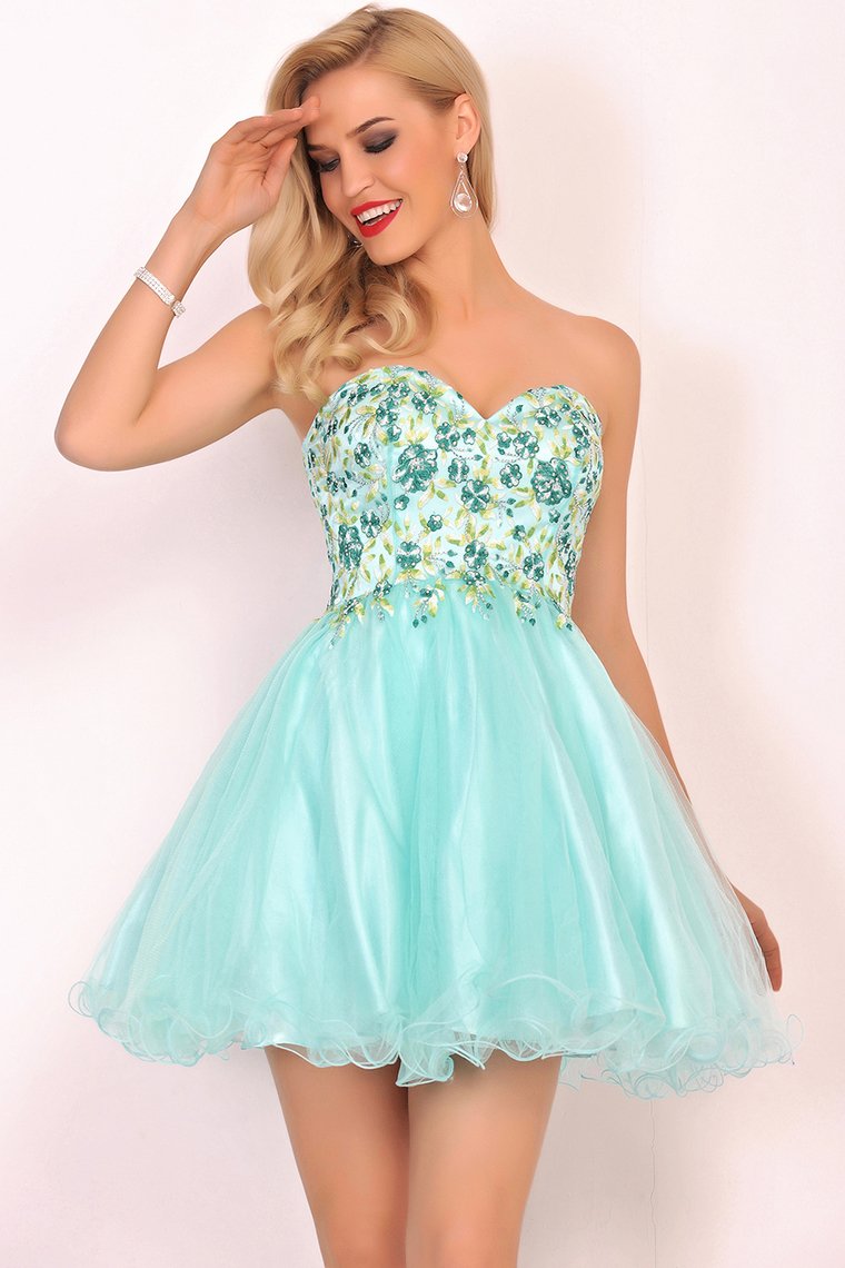 2024 Homecoming Dresses A-Line Boat Neck Short/Mini Beaded Bodice Tulle