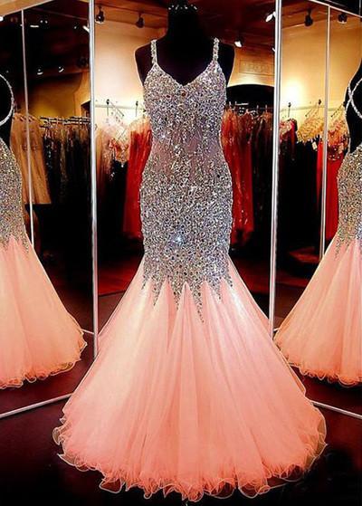 Beauty sweetheart neckline mermaid open back beading pageant formal dresses RS861