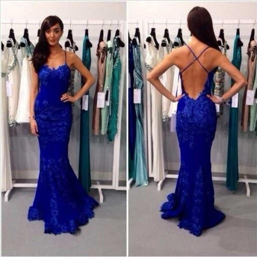 Black Prom Dresses Mermaid Prom Dress Lace Prom Dress Backless Evening Gowns RS967